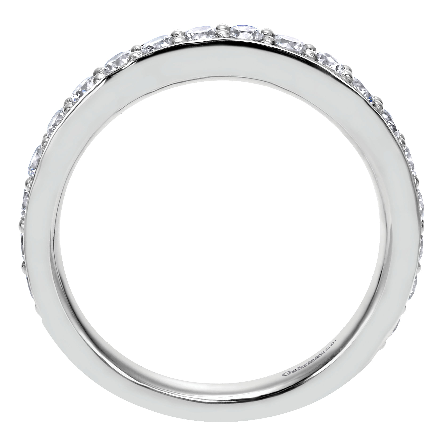 14k White Gold Diamond Straight Anniversary Band angle 2 14k White Gold Diamond Straight Anniversary Band angle 2