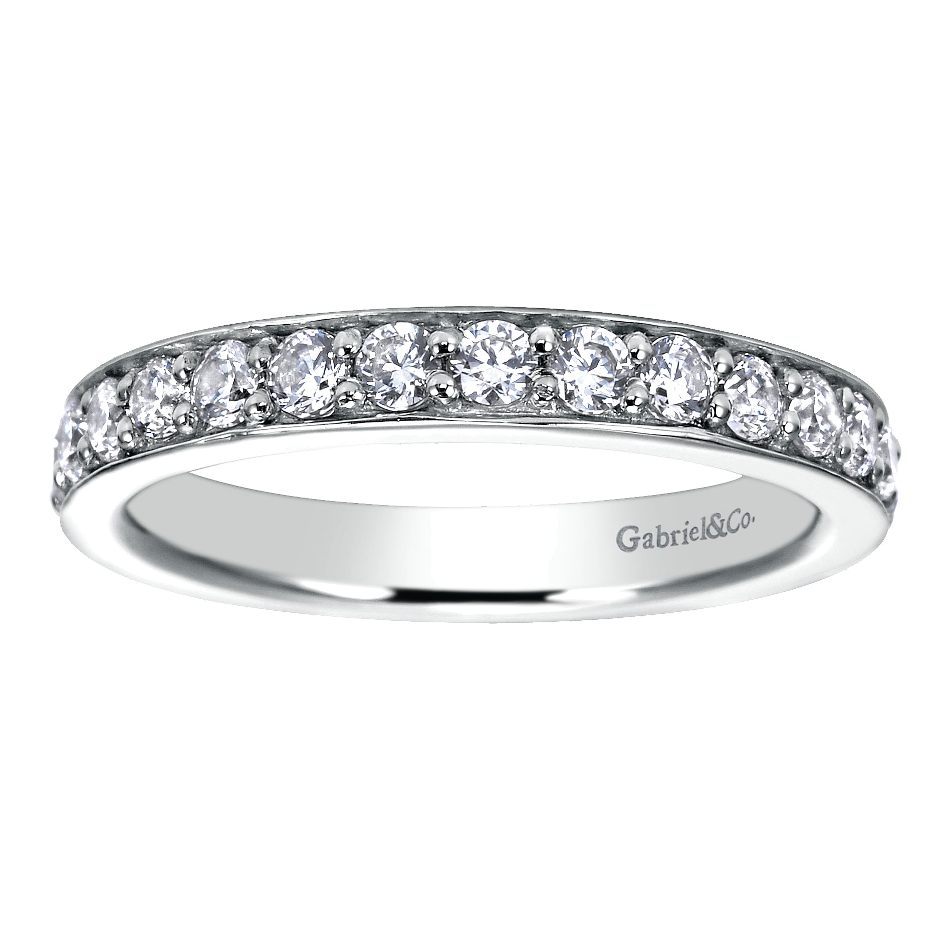14k White Gold Diamond Straight Anniversary Band angle 5 14k White Gold Diamond Straight Anniversary Band angle 5