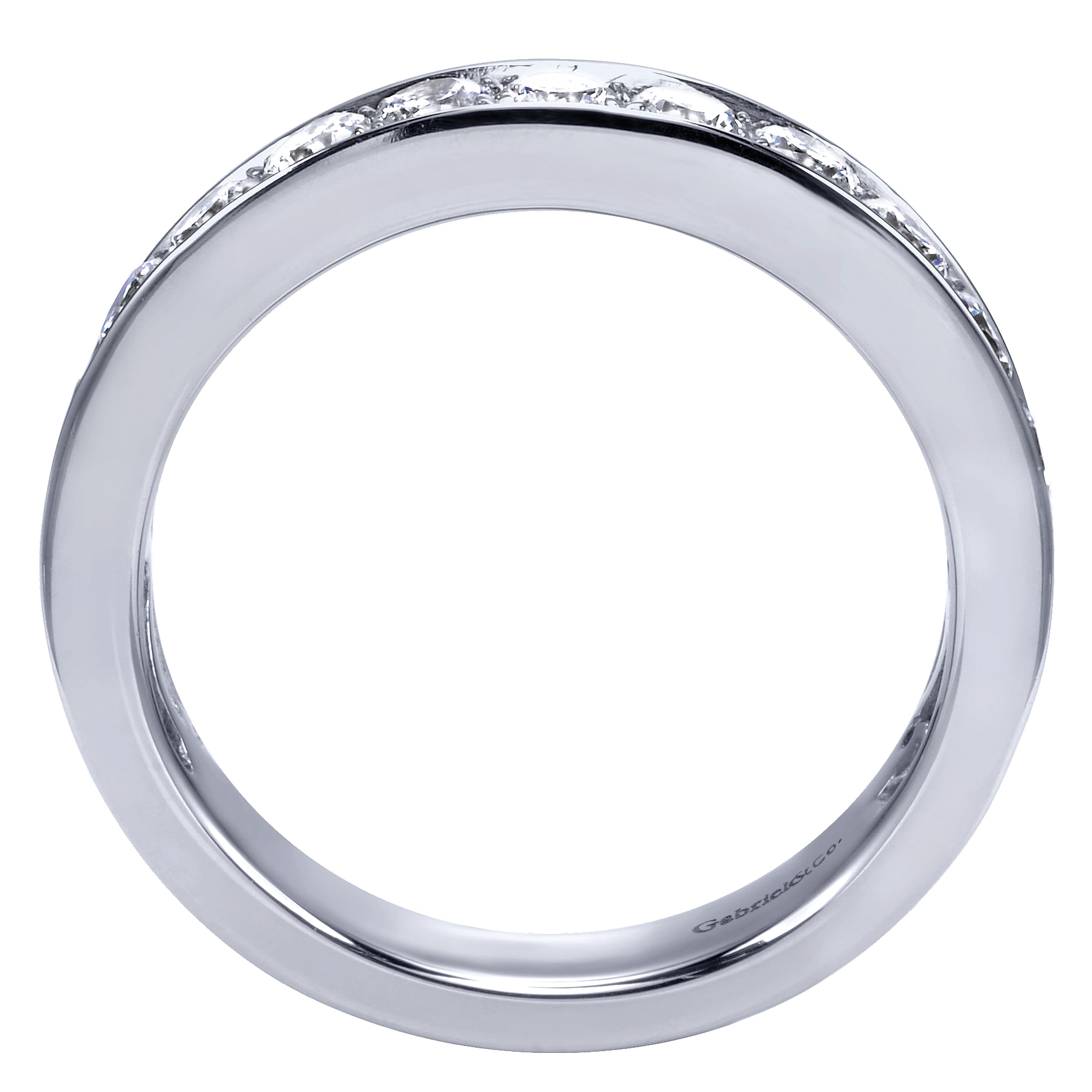 14k White Gold Diamond Straight Anniversary Band angle 2 14k White Gold Diamond Straight Anniversary Band angle 2