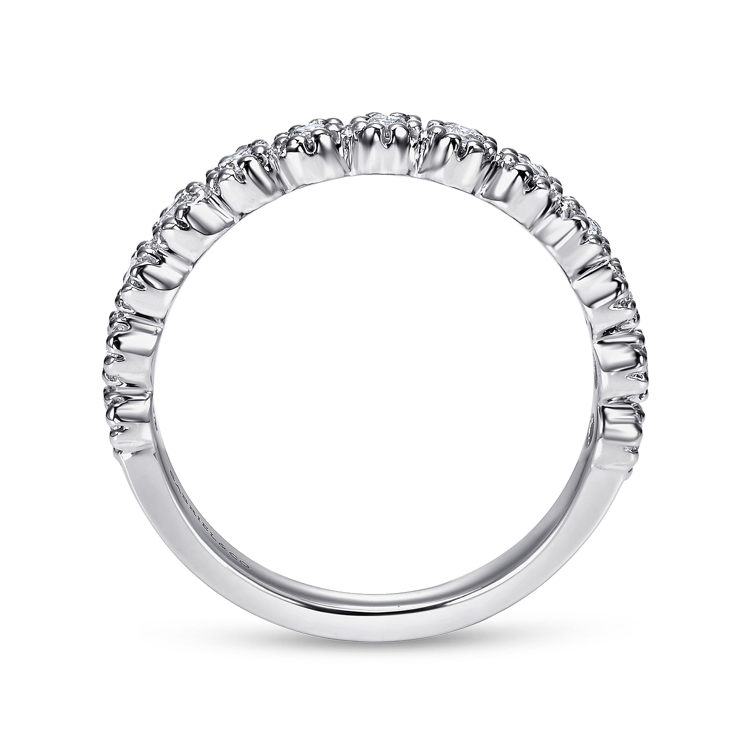 14k White Gold Diamond Straight Anniversary Band angle 2 14k White Gold Diamond Straight Anniversary Band angle 2