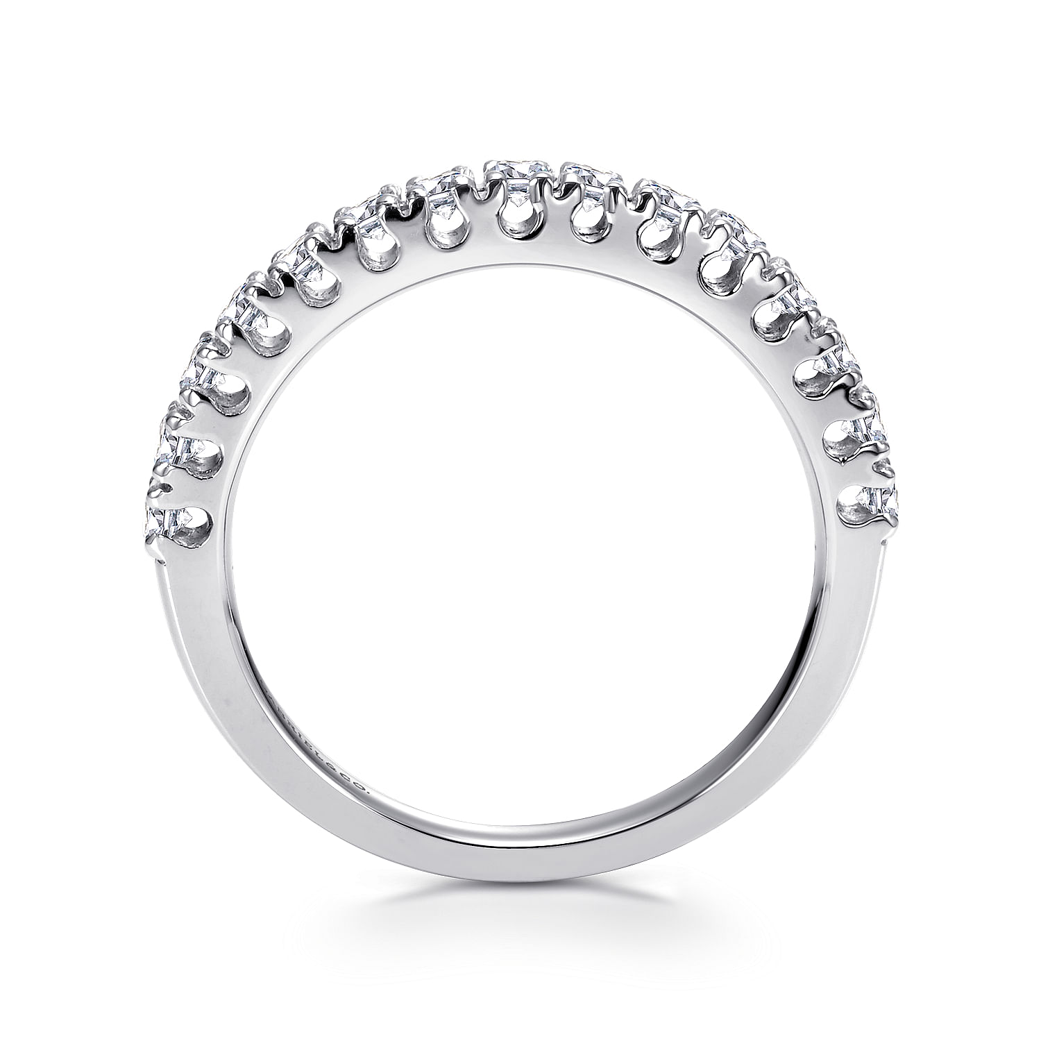 14k White Gold Diamond Straight Anniversary Band angle 2 14k White Gold Diamond Straight Anniversary Band angle 2