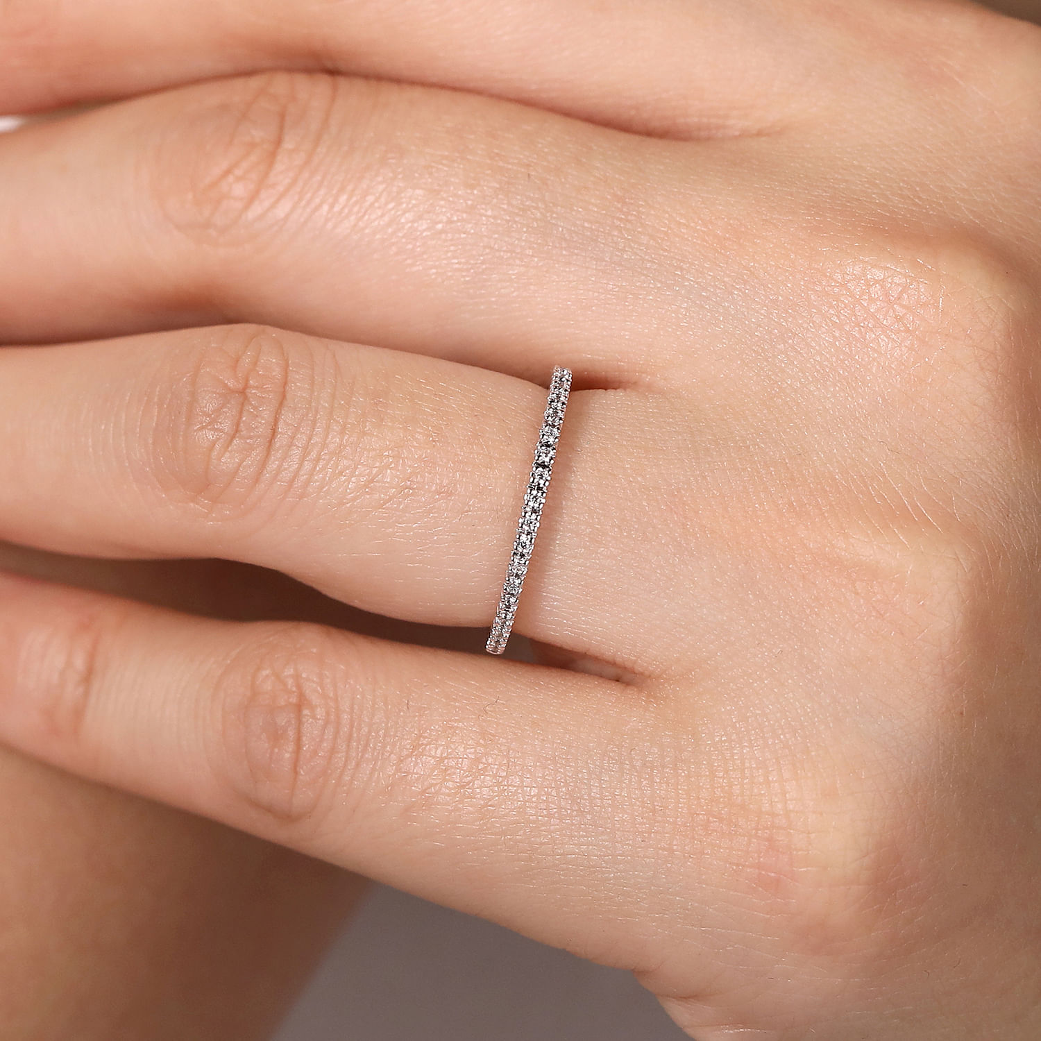 14k White Gold Diamond Straight Anniversary Band angle 5 14k White Gold Diamond Straight Anniversary Band angle 5