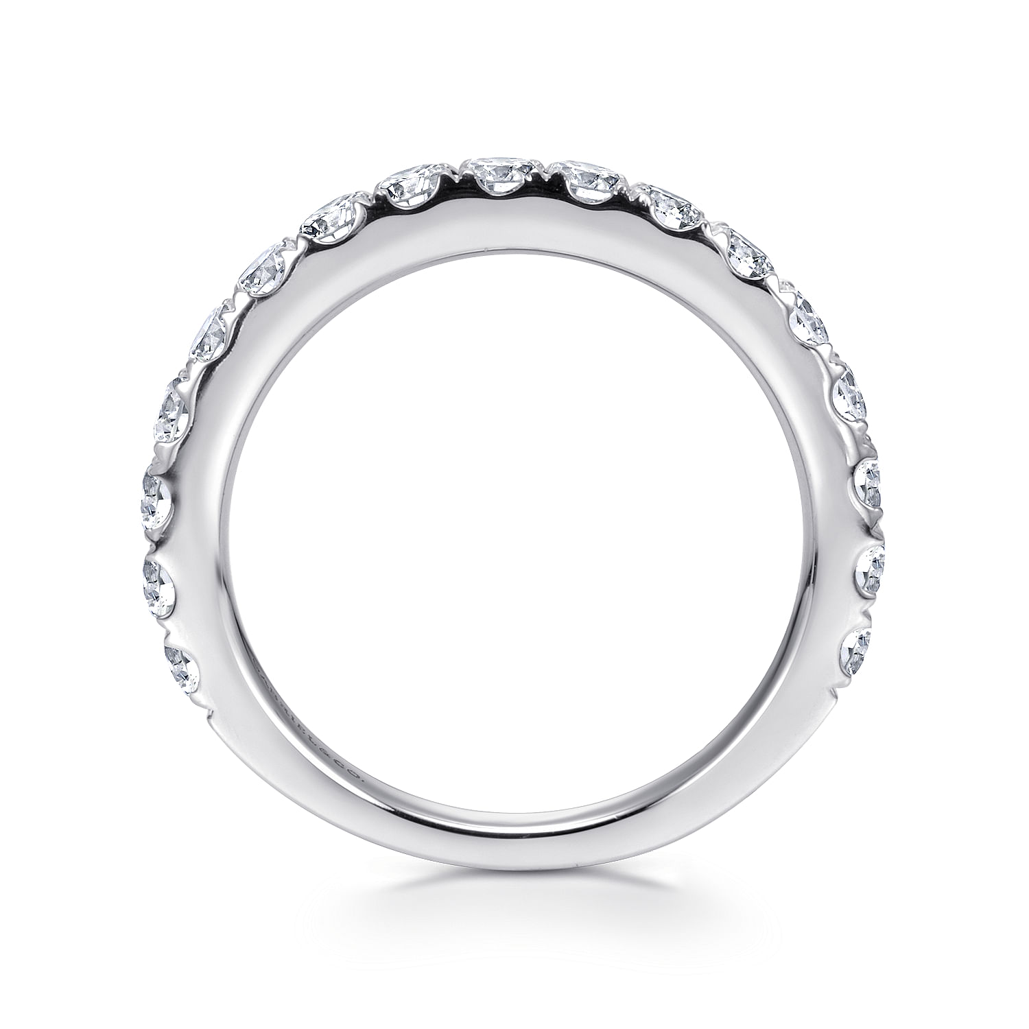 14k White Gold Diamond Straight Anniversary Band angle 2 14k White Gold Diamond Straight Anniversary Band angle 2
