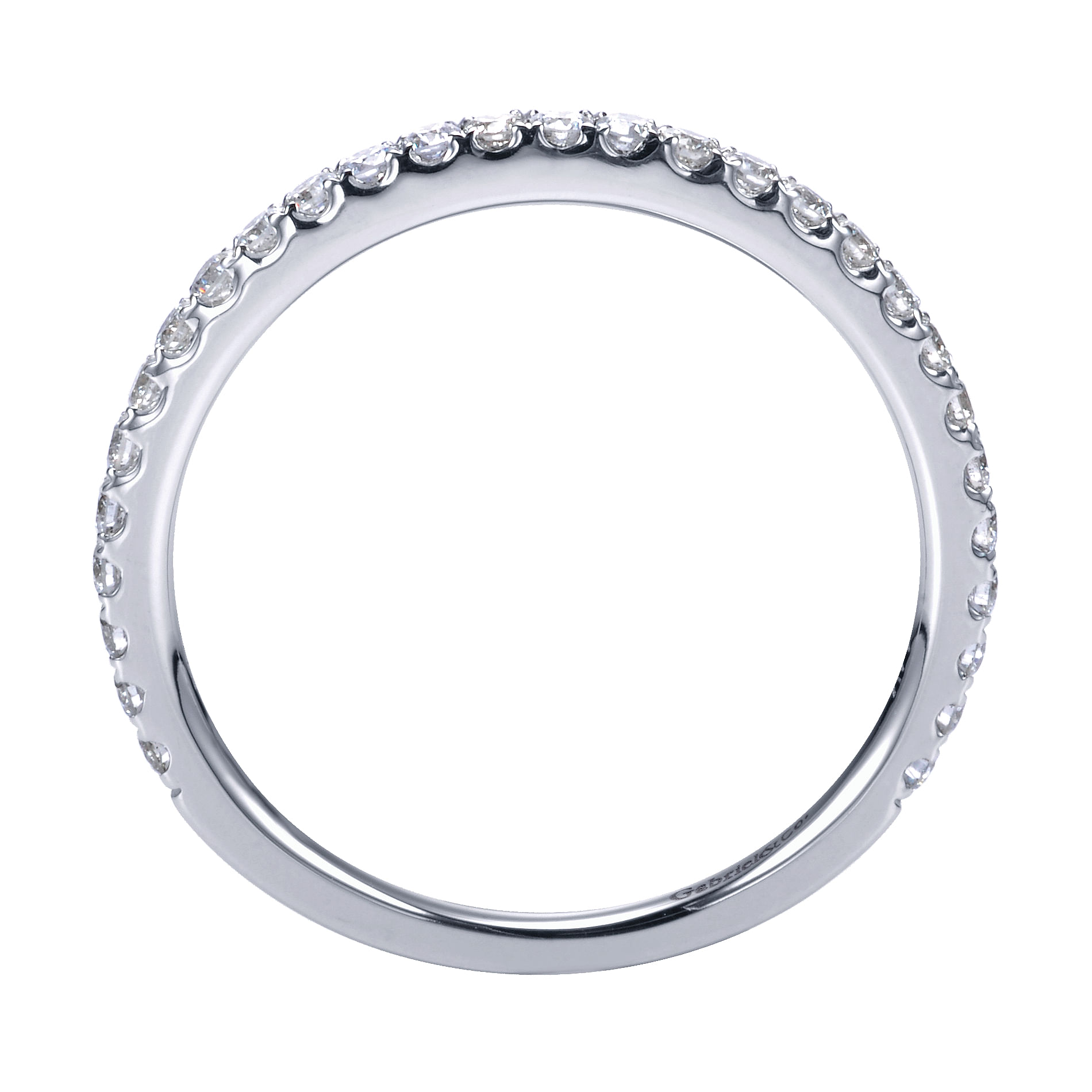 14k White Gold Diamond Straight Anniversary Band angle 2 14k White Gold Diamond Straight Anniversary Band angle 2