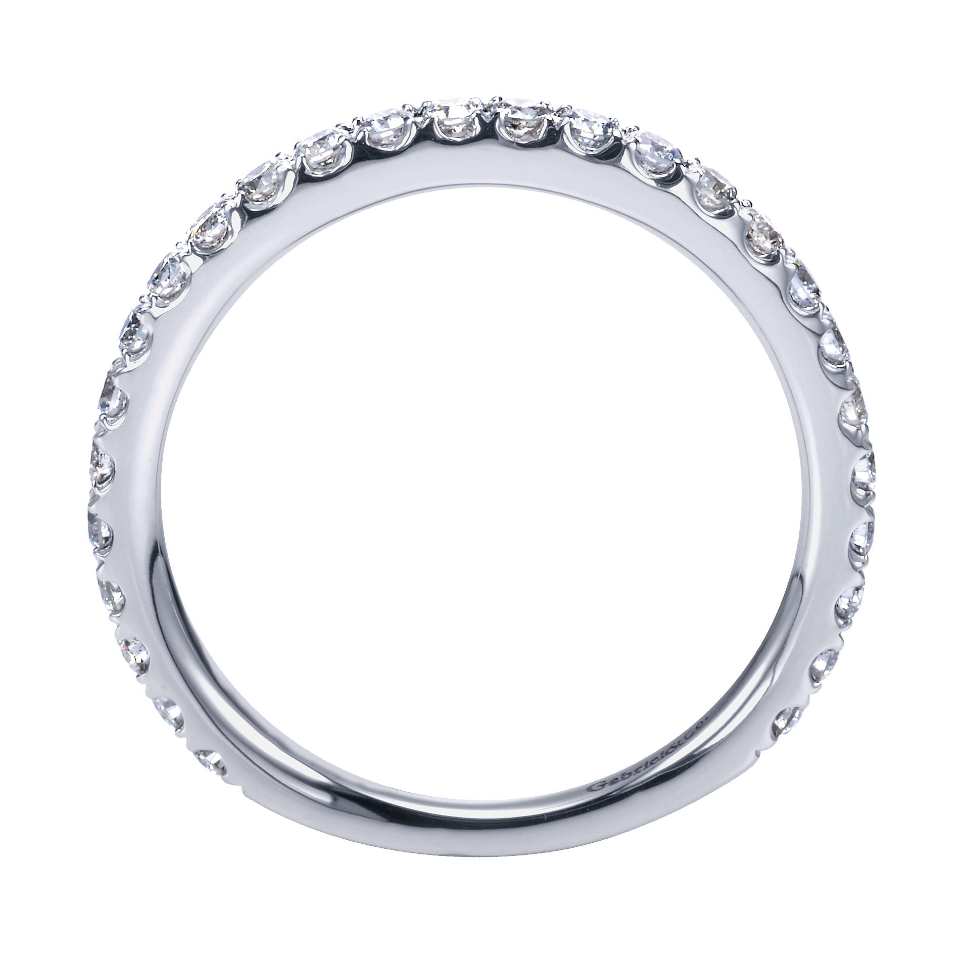 14k White Gold Diamond Straight Anniversary Band angle 2 14k White Gold Diamond Straight Anniversary Band angle 2
