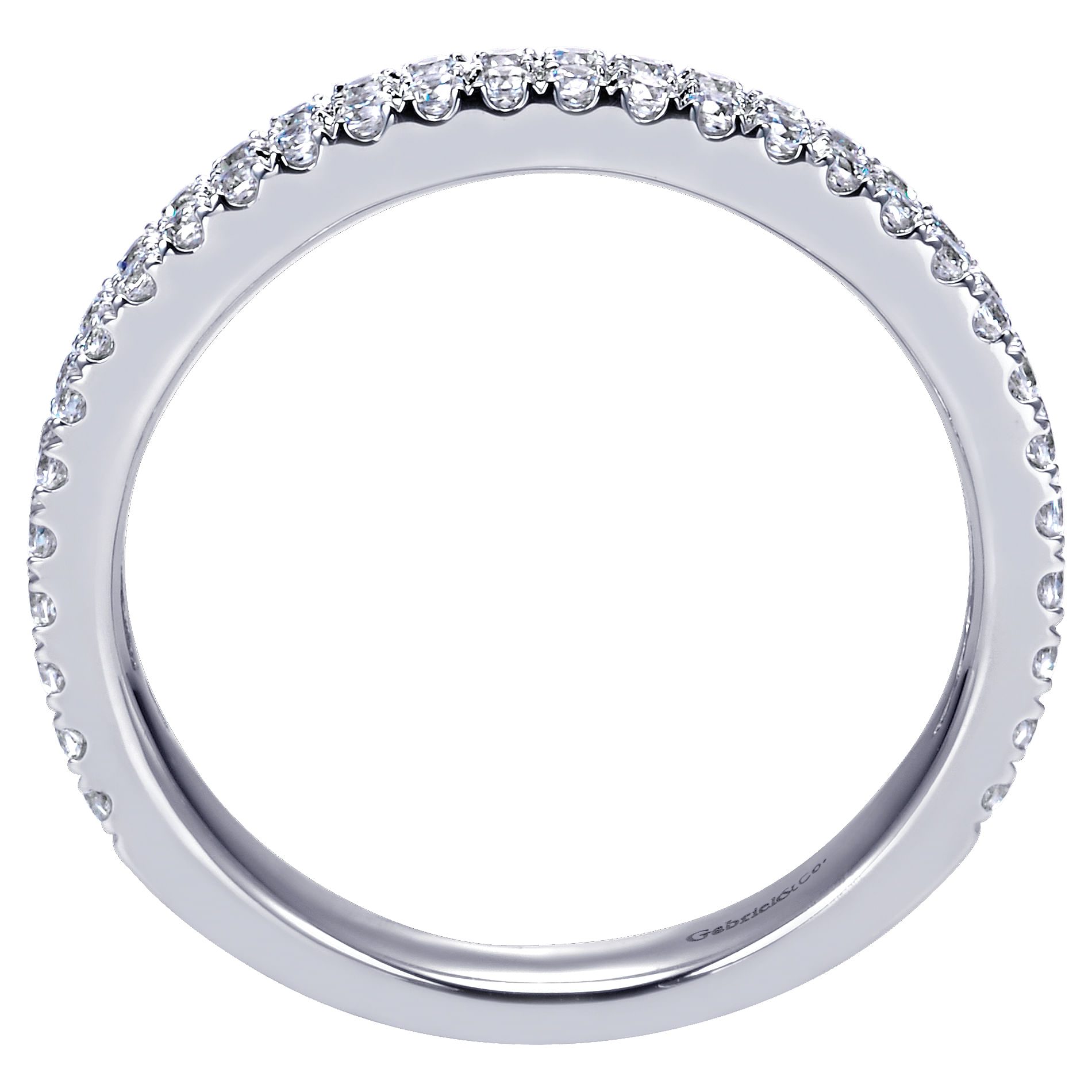14k White Gold Diamond Straight Anniversary Band angle 2 14k White Gold Diamond Straight Anniversary Band angle 2