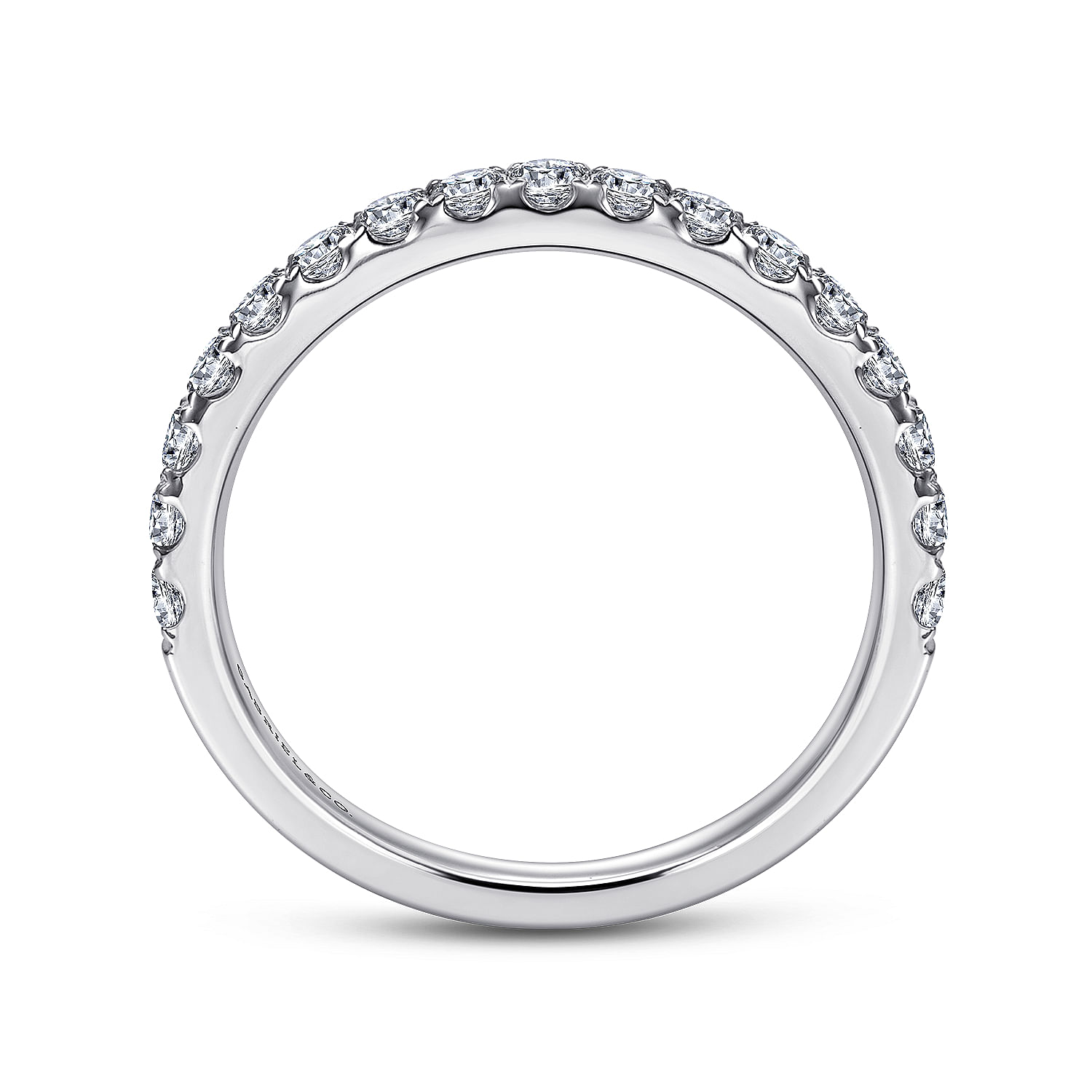 14k White Gold Diamond Straight Anniversary Band angle 2 14k White Gold Diamond Straight Anniversary Band angle 2