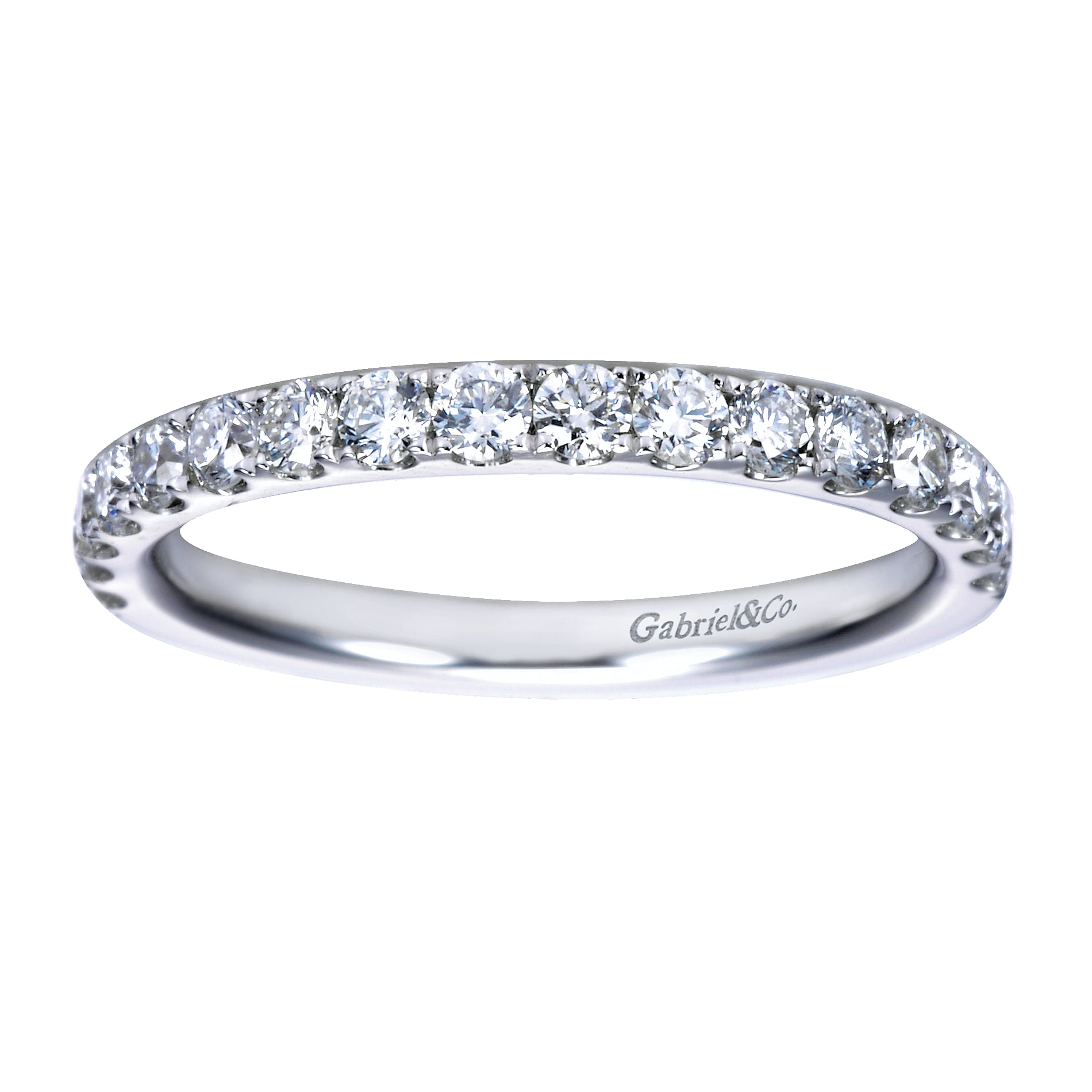 14k White Gold Diamond Straight Anniversary Band angle 5 14k White Gold Diamond Straight Anniversary Band angle 5