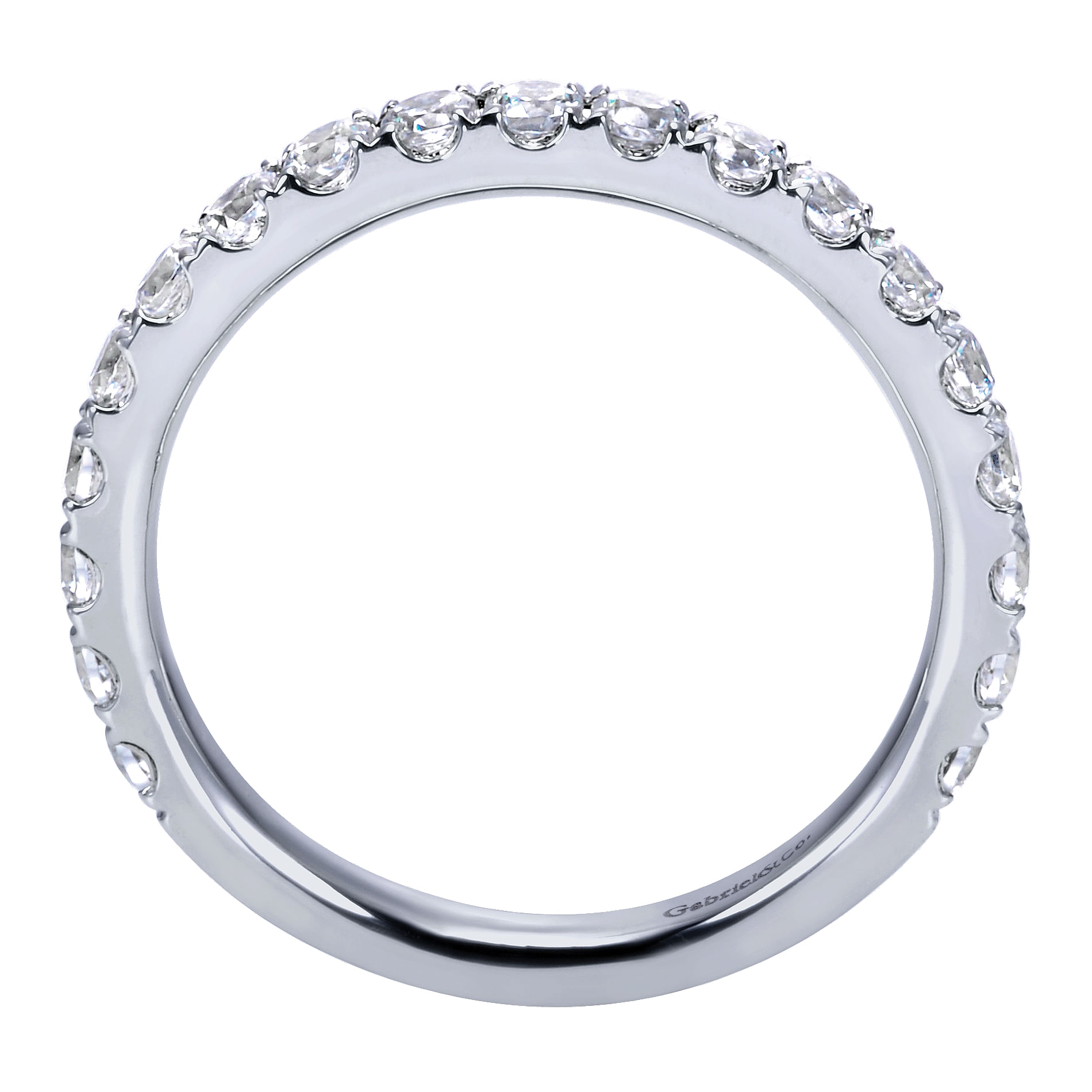 14k White Gold Diamond Straight Anniversary Band angle 2 14k White Gold Diamond Straight Anniversary Band angle 2