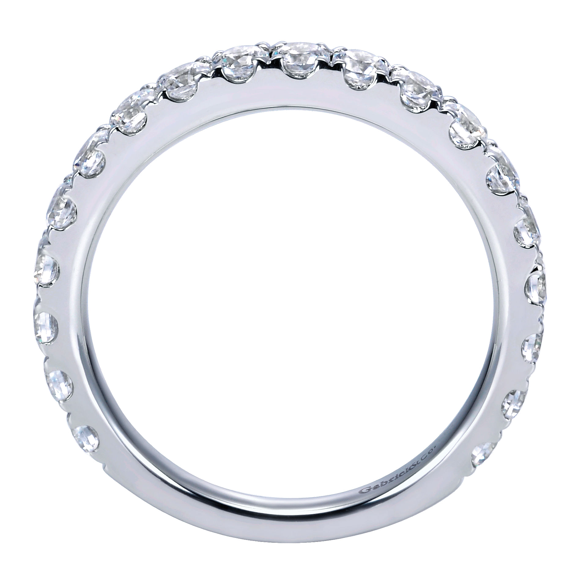 14k White Gold Diamond Straight Anniversary Band angle 2 14k White Gold Diamond Straight Anniversary Band angle 2