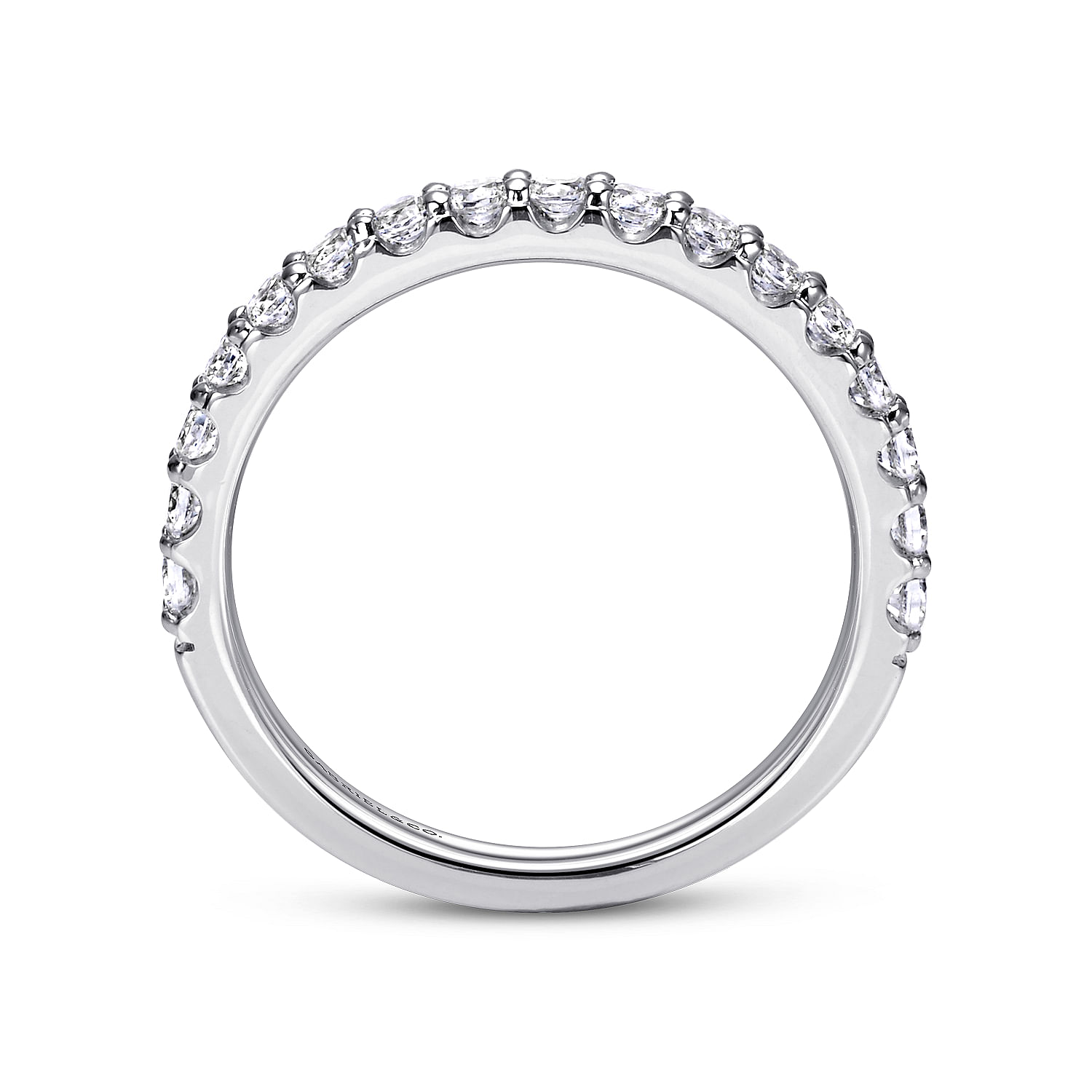 14k White Gold Diamond Straight Anniversary Band angle 2 14k White Gold Diamond Straight Anniversary Band angle 2