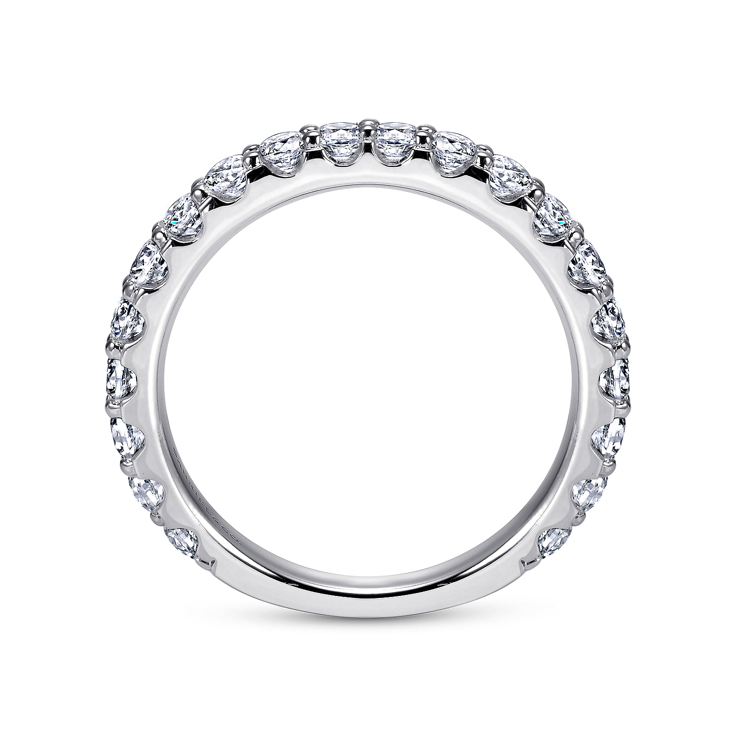 14k White Gold Diamond Straight Anniversary Band angle 2 14k White Gold Diamond Straight Anniversary Band angle 2