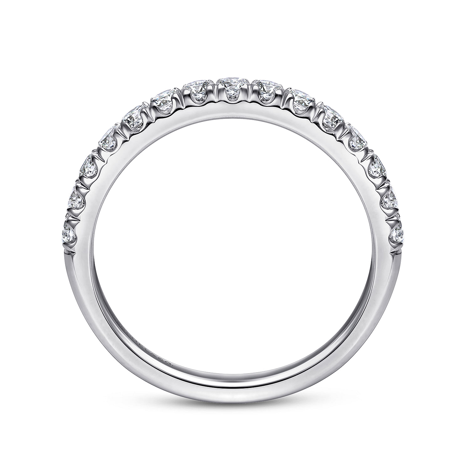 14k White Gold Diamond Straight Anniversary Band angle 2 14k White Gold Diamond Straight Anniversary Band angle 2