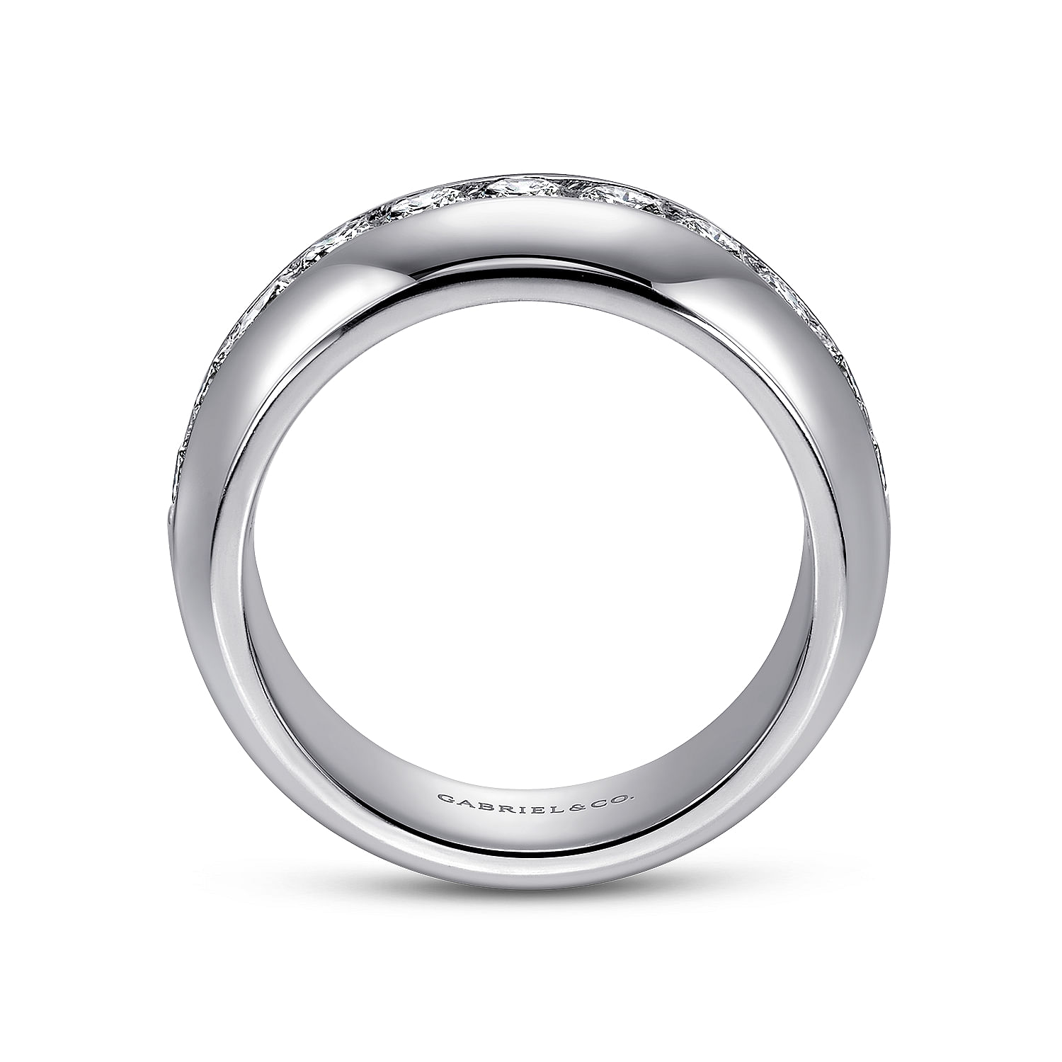 14k White Gold Diamond Straight Anniversary Band angle 2 14k White Gold Diamond Straight Anniversary Band angle 2