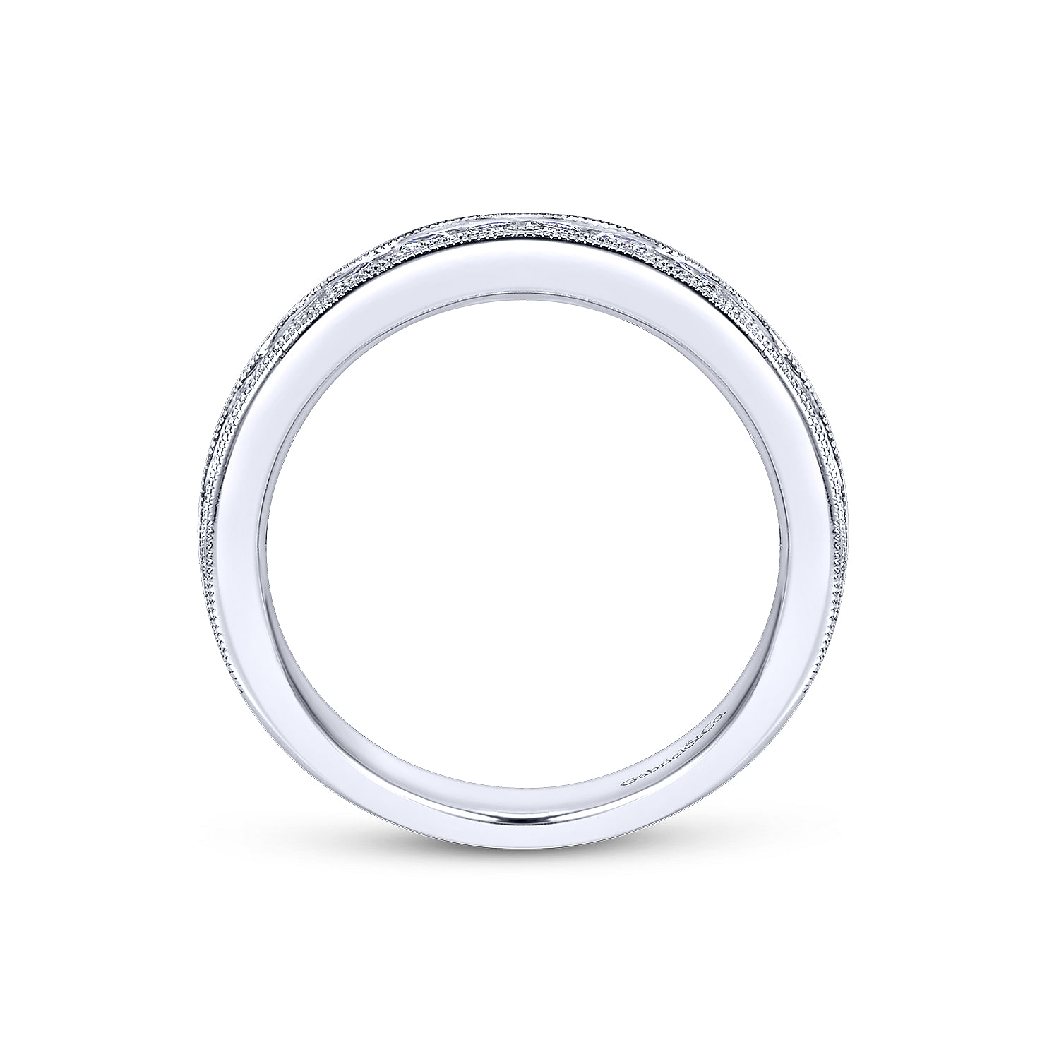 14k White Gold Diamond Straight Anniversary Band angle 2 14k White Gold Diamond Straight Anniversary Band angle 2