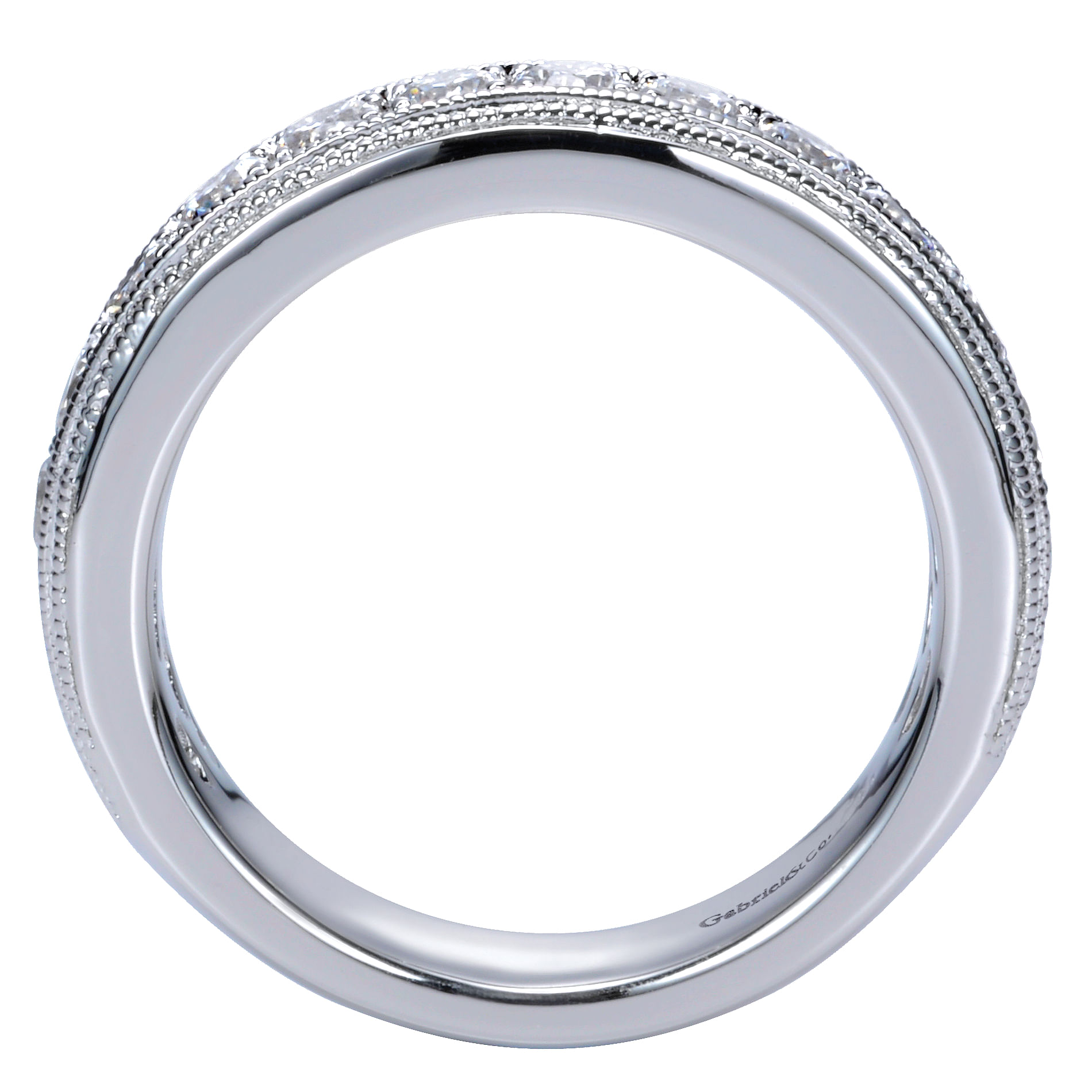 14k White Gold Diamond Straight Anniversary Band angle 2 14k White Gold Diamond Straight Anniversary Band angle 2