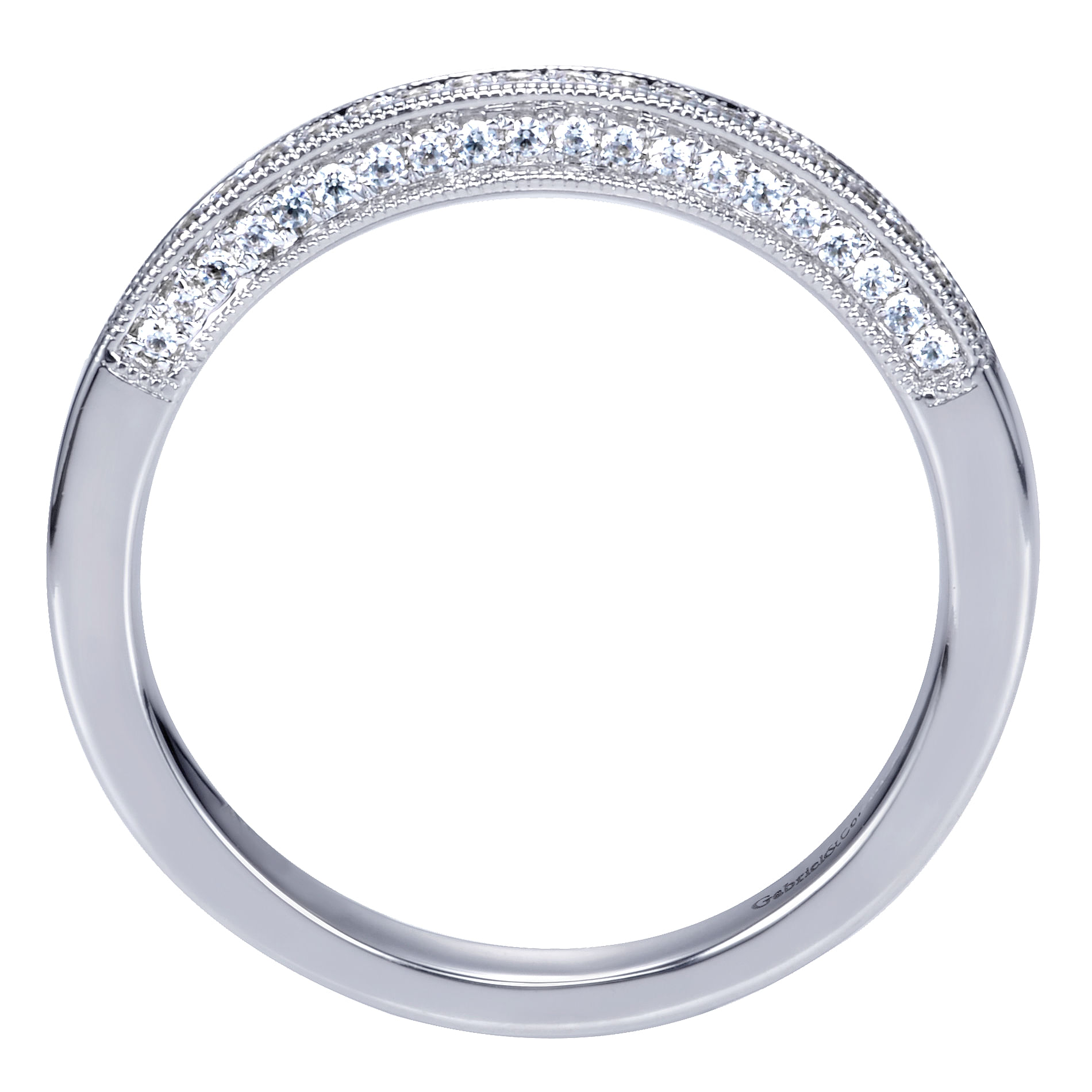 14k White Gold Diamond Straight Anniversary Band angle 2 14k White Gold Diamond Straight Anniversary Band angle 2