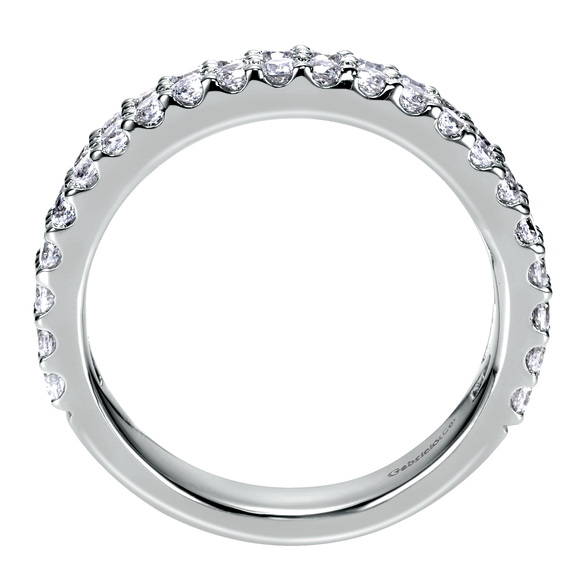 14k White Gold Diamond Straight Anniversary Band angle 2 14k White Gold Diamond Straight Anniversary Band angle 2