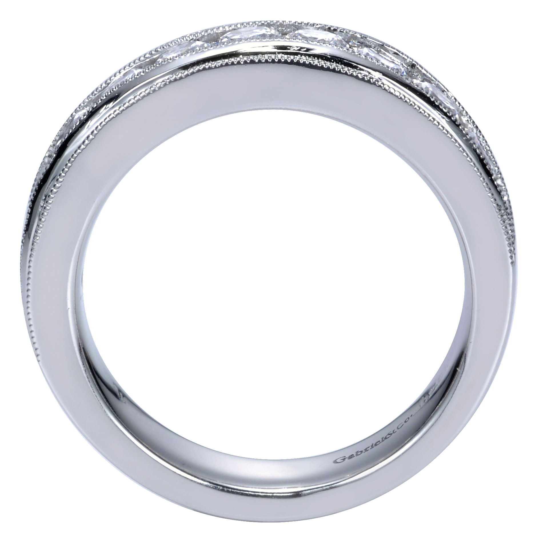 14k White Gold Diamond Straight Anniversary Band angle 2 14k White Gold Diamond Straight Anniversary Band angle 2