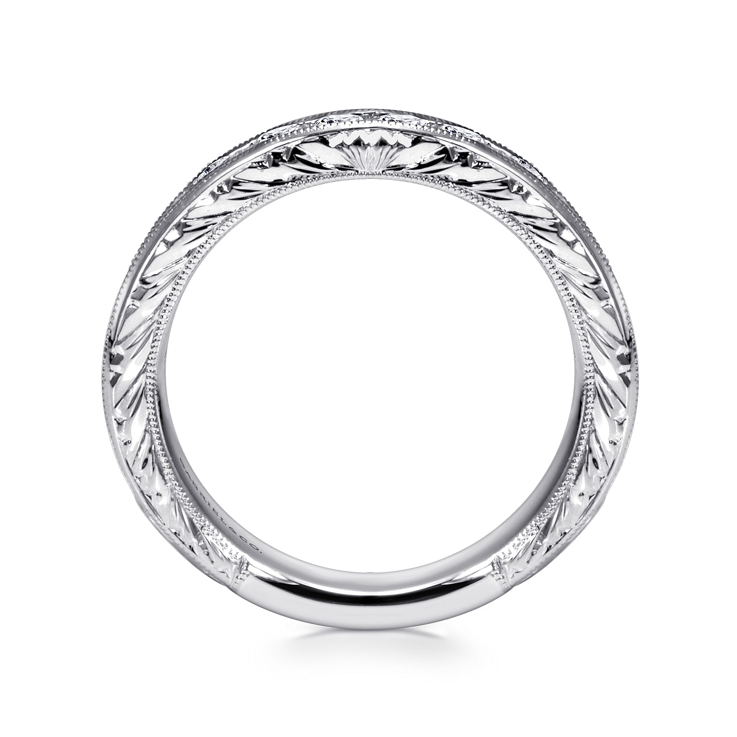 14k White Gold Diamond Straight Anniversary Band angle 2 14k White Gold Diamond Straight Anniversary Band angle 2