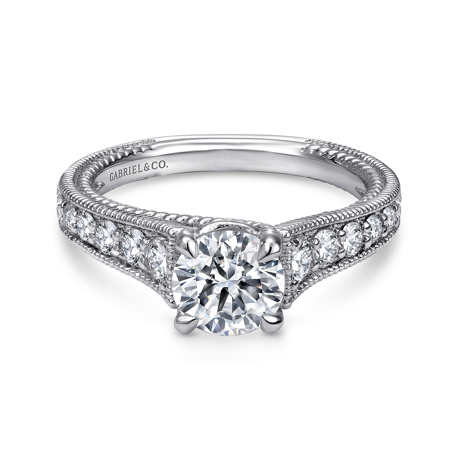 14k White Gold Diamond Straight 14k White Gold Diamond Straight