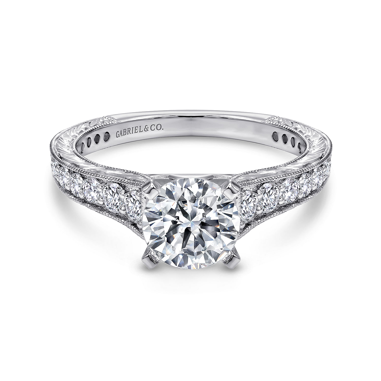 14k White Gold Diamond Straight 14k White Gold Diamond Straight