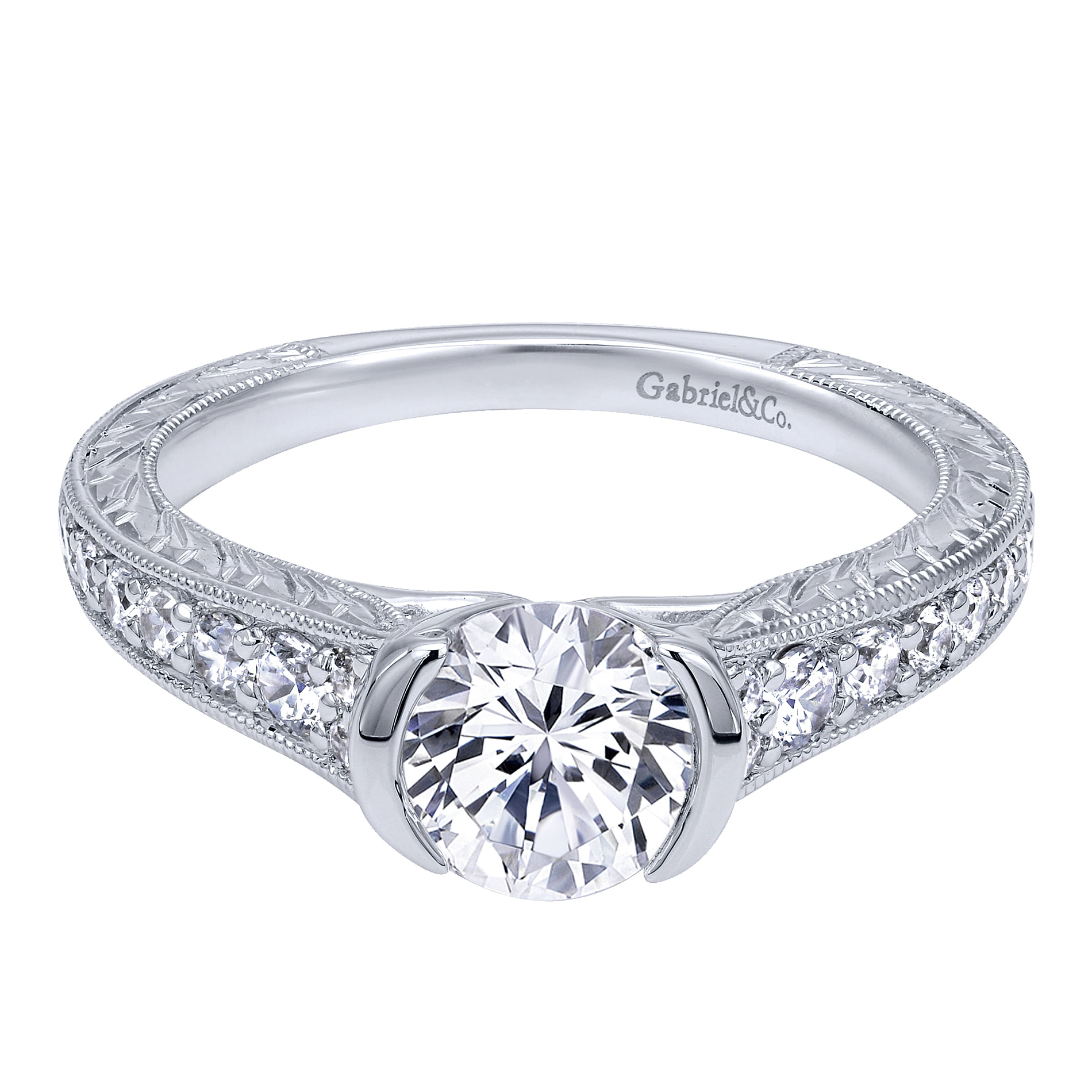 14k White Gold Diamond Straight 14k White Gold Diamond Straight