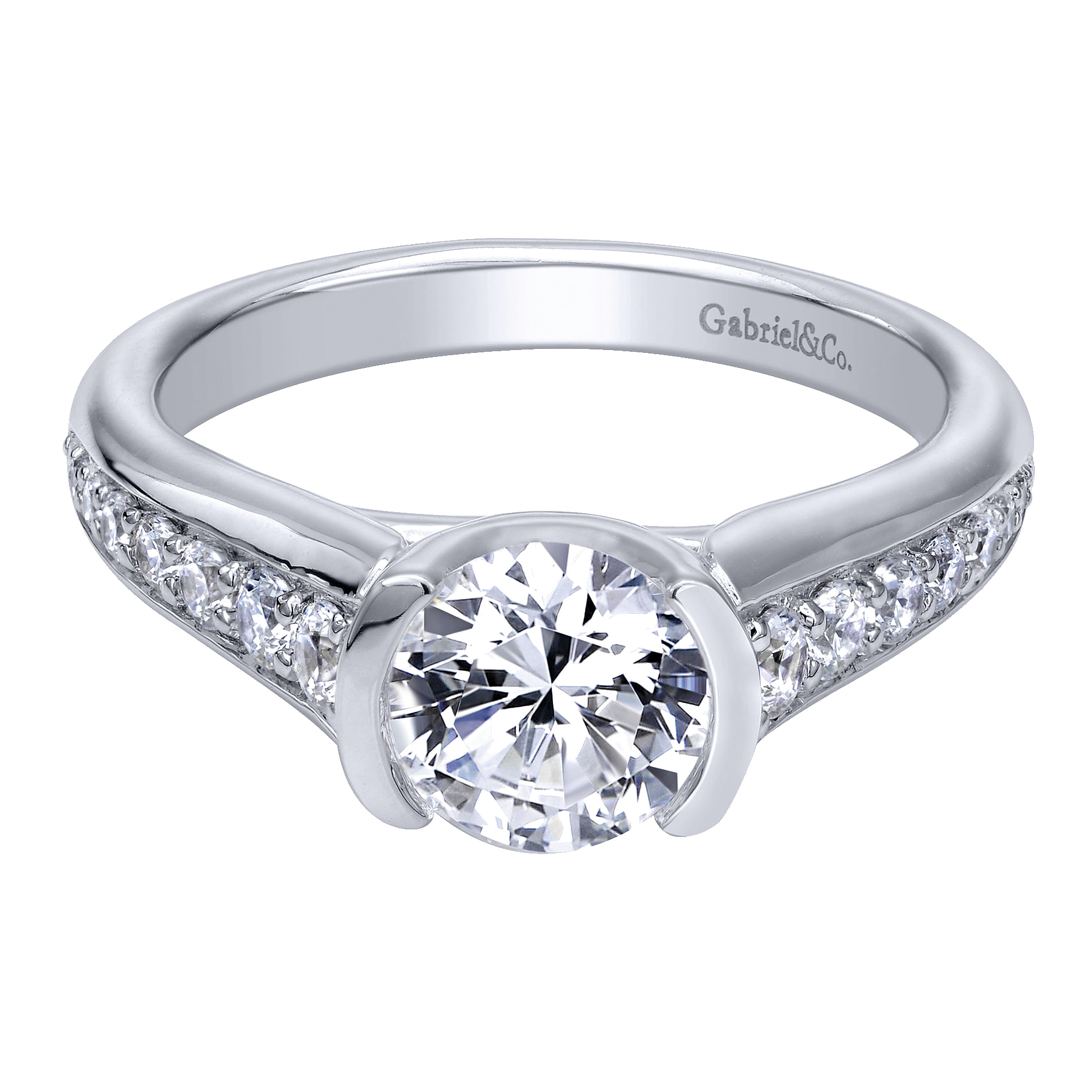 14k White Gold Diamond Straight 14k White Gold Diamond Straight