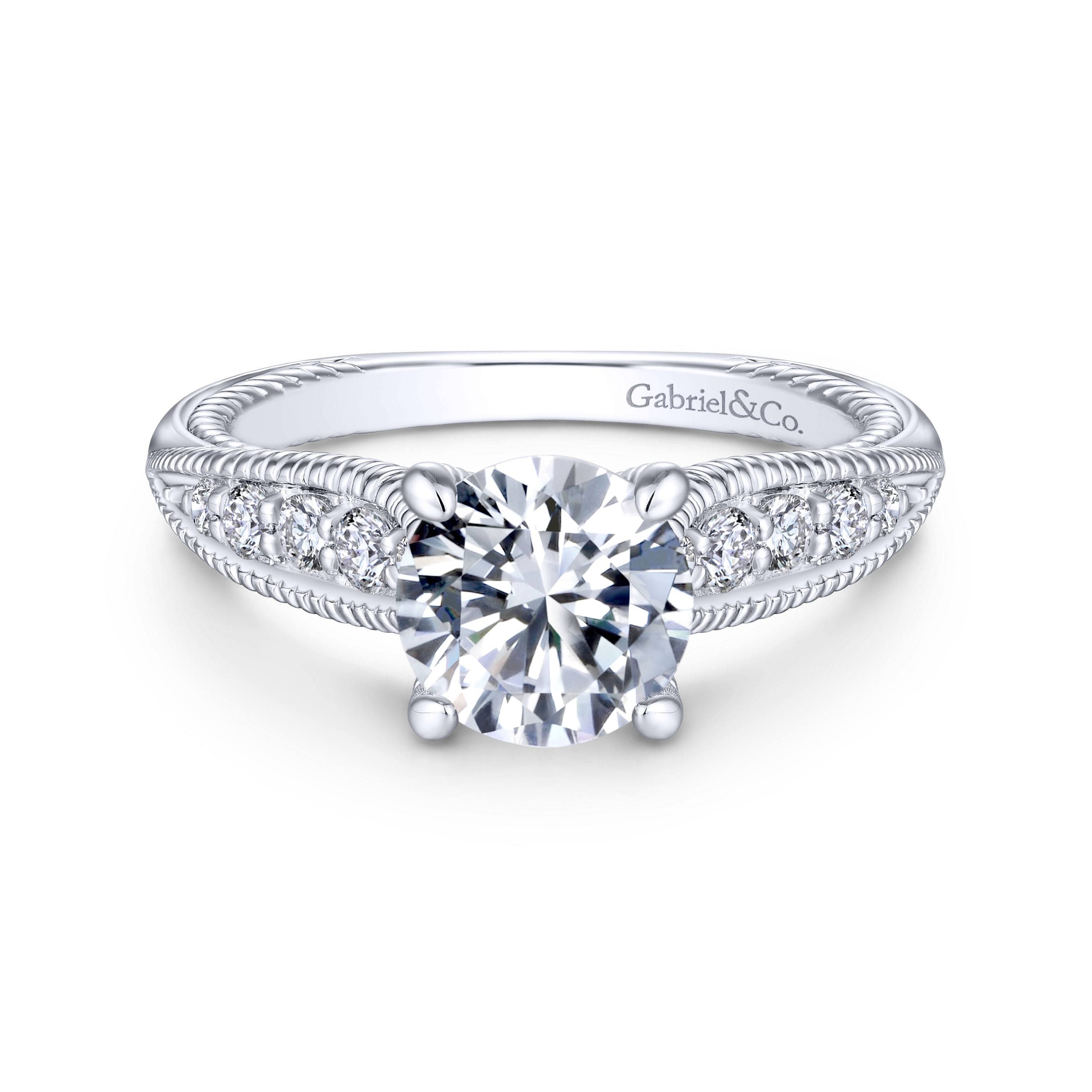 14k White Gold Diamond Straight 14k White Gold Diamond Straight