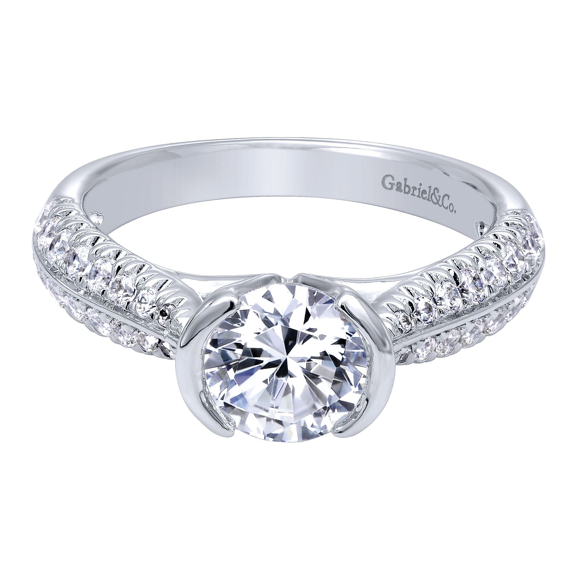 14k White Gold Diamond Straight 14k White Gold Diamond Straight