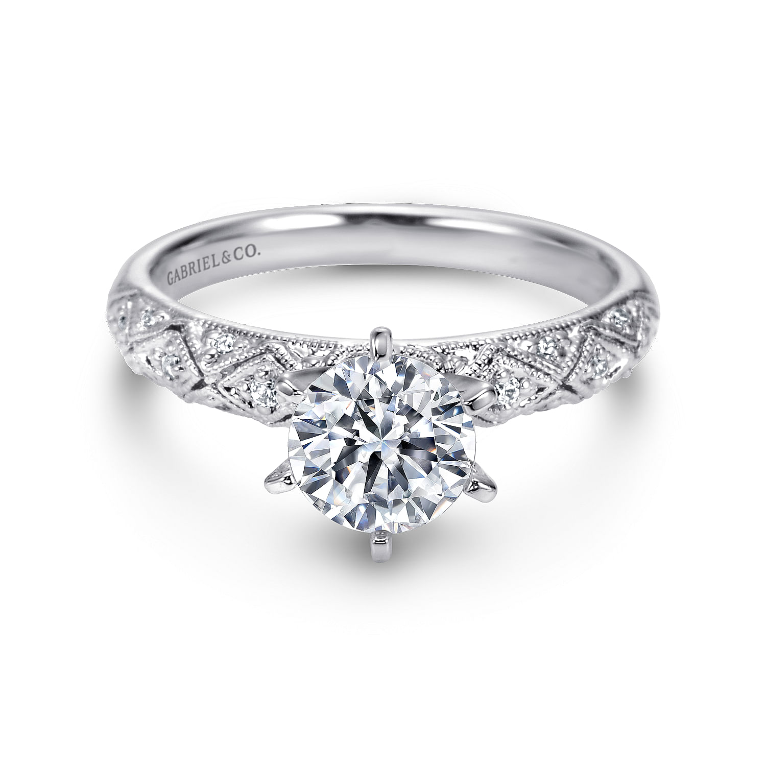 14k White Gold Diamond Straight 14k White Gold Diamond Straight