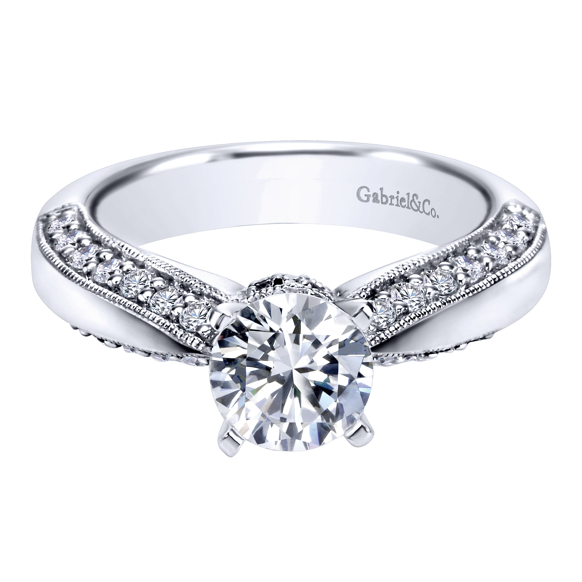 14k White Gold Diamond Straight 14k White Gold Diamond Straight