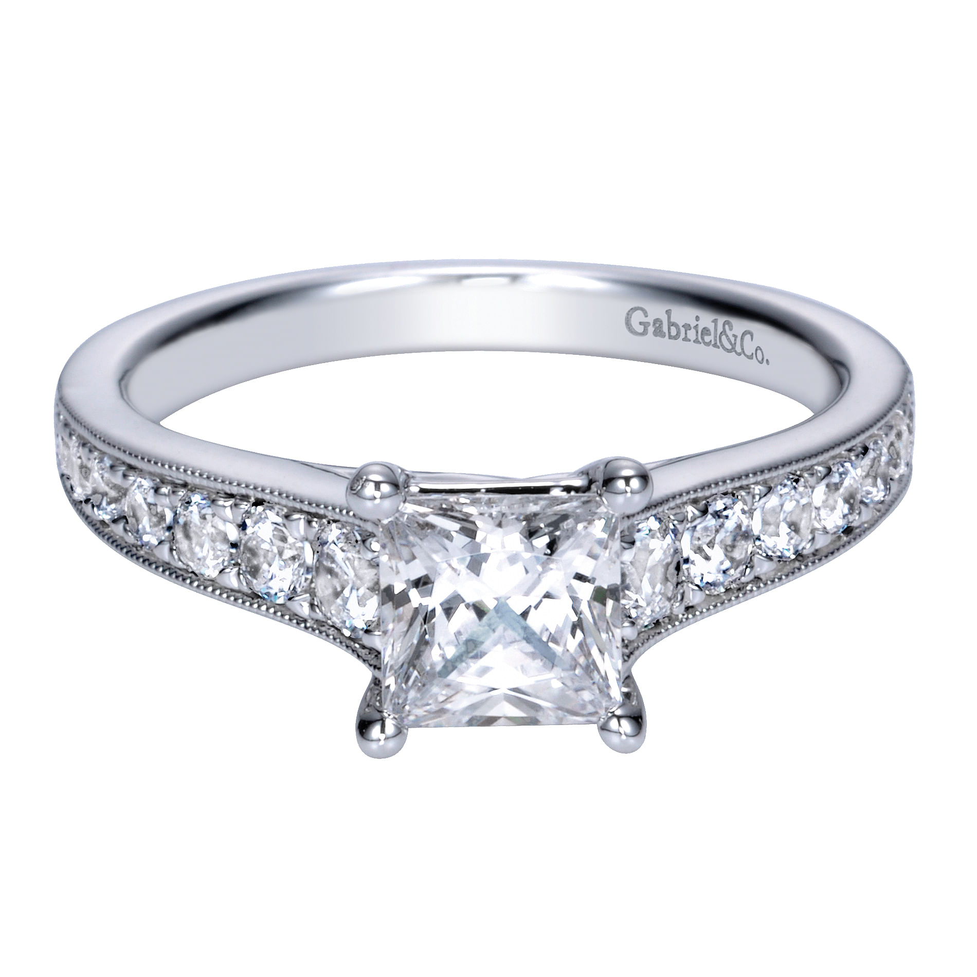 14k White Gold Diamond Straight 14k White Gold Diamond Straight