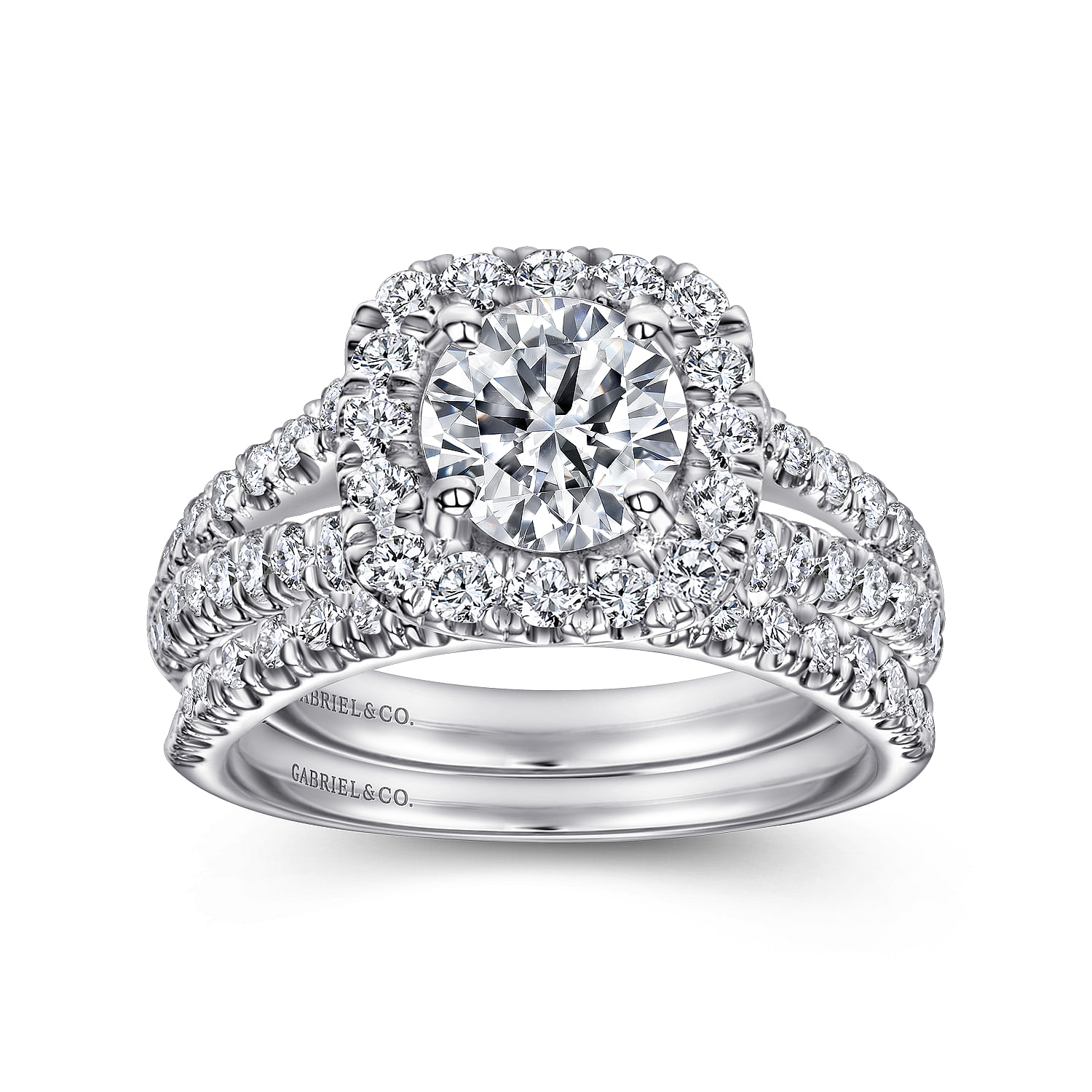 14k White Gold Diamond Straight Wedding Band angle 4 14k White Gold Diamond Straight Wedding Band angle 4