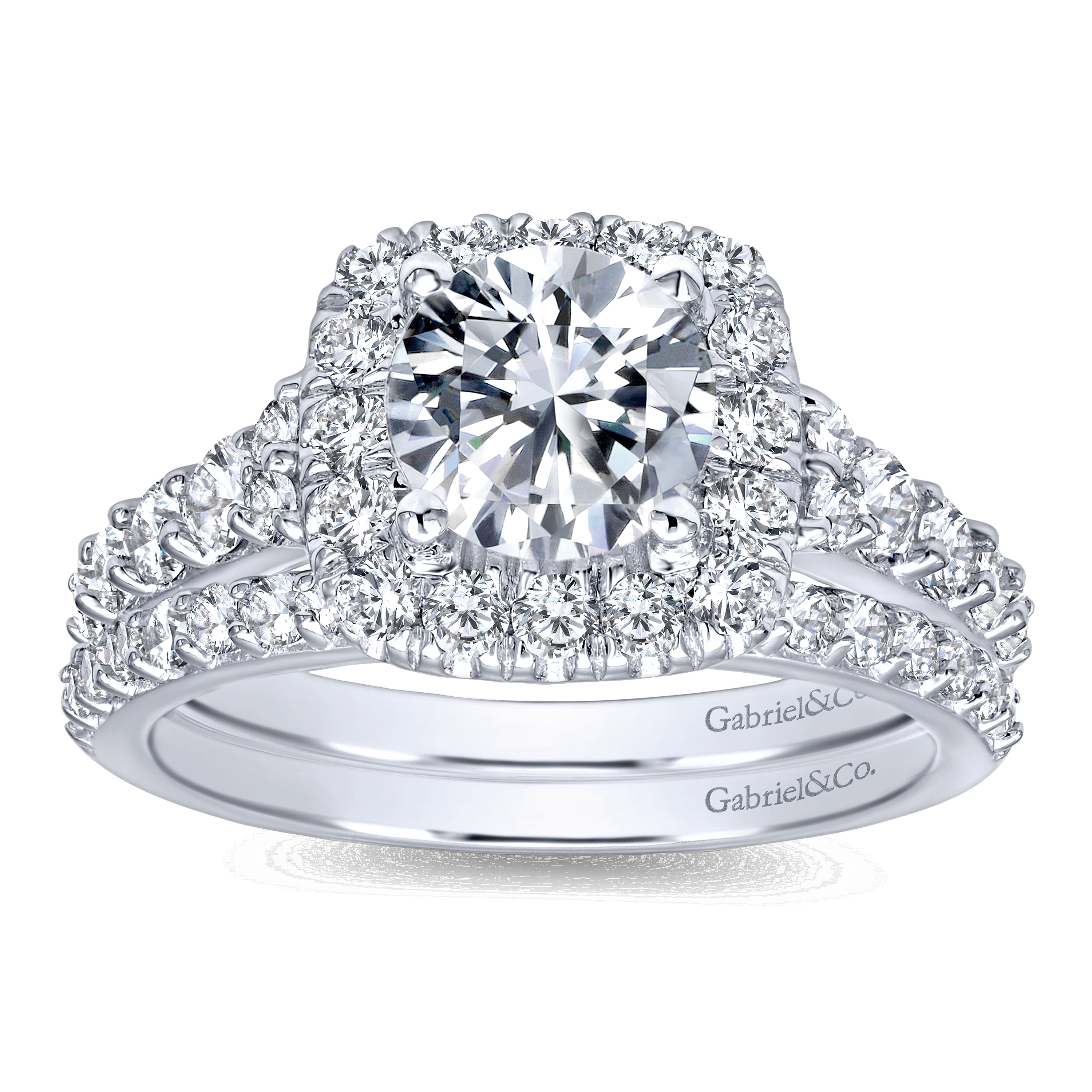 14k White Gold Diamond Straight Wedding Band angle 4 14k White Gold Diamond Straight Wedding Band angle 4