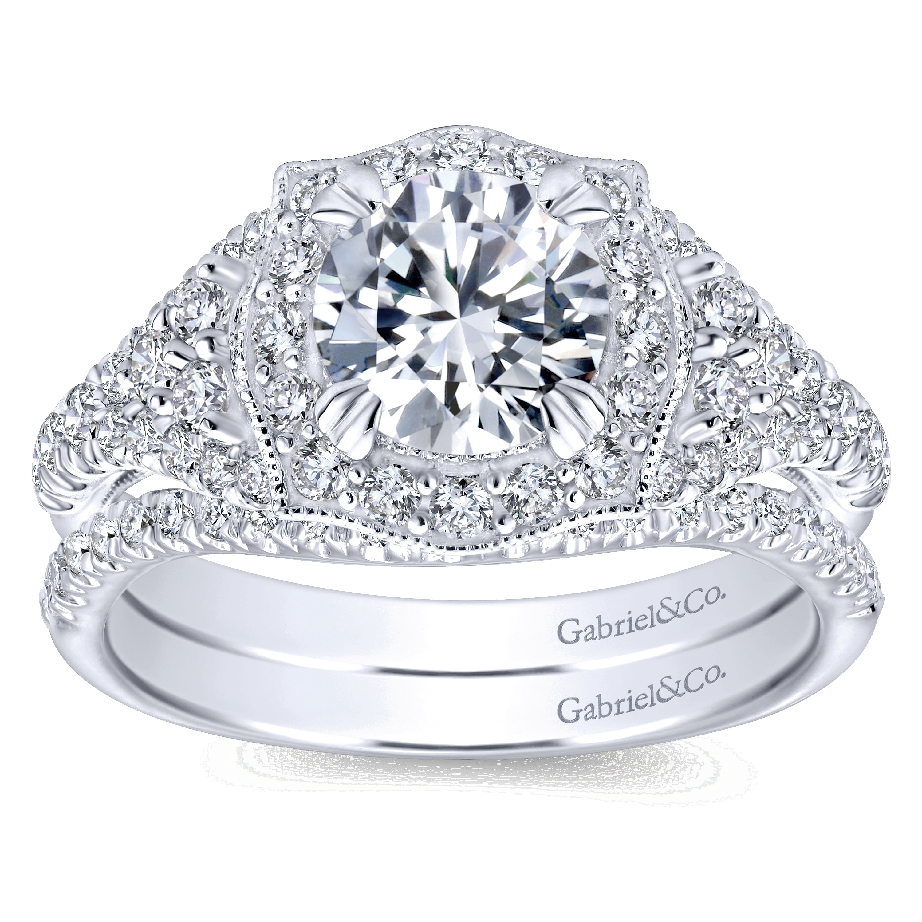 14k White Gold Diamond Straight Wedding Band angle 4 14k White Gold Diamond Straight Wedding Band angle 4