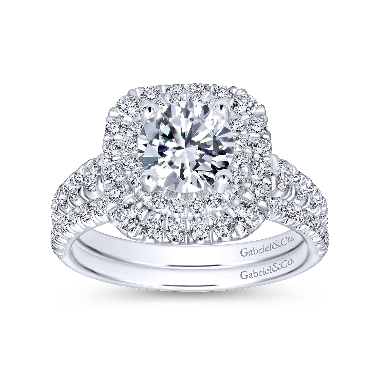 14k White Gold Diamond Straight Wedding Band angle 4 14k White Gold Diamond Straight Wedding Band angle 4