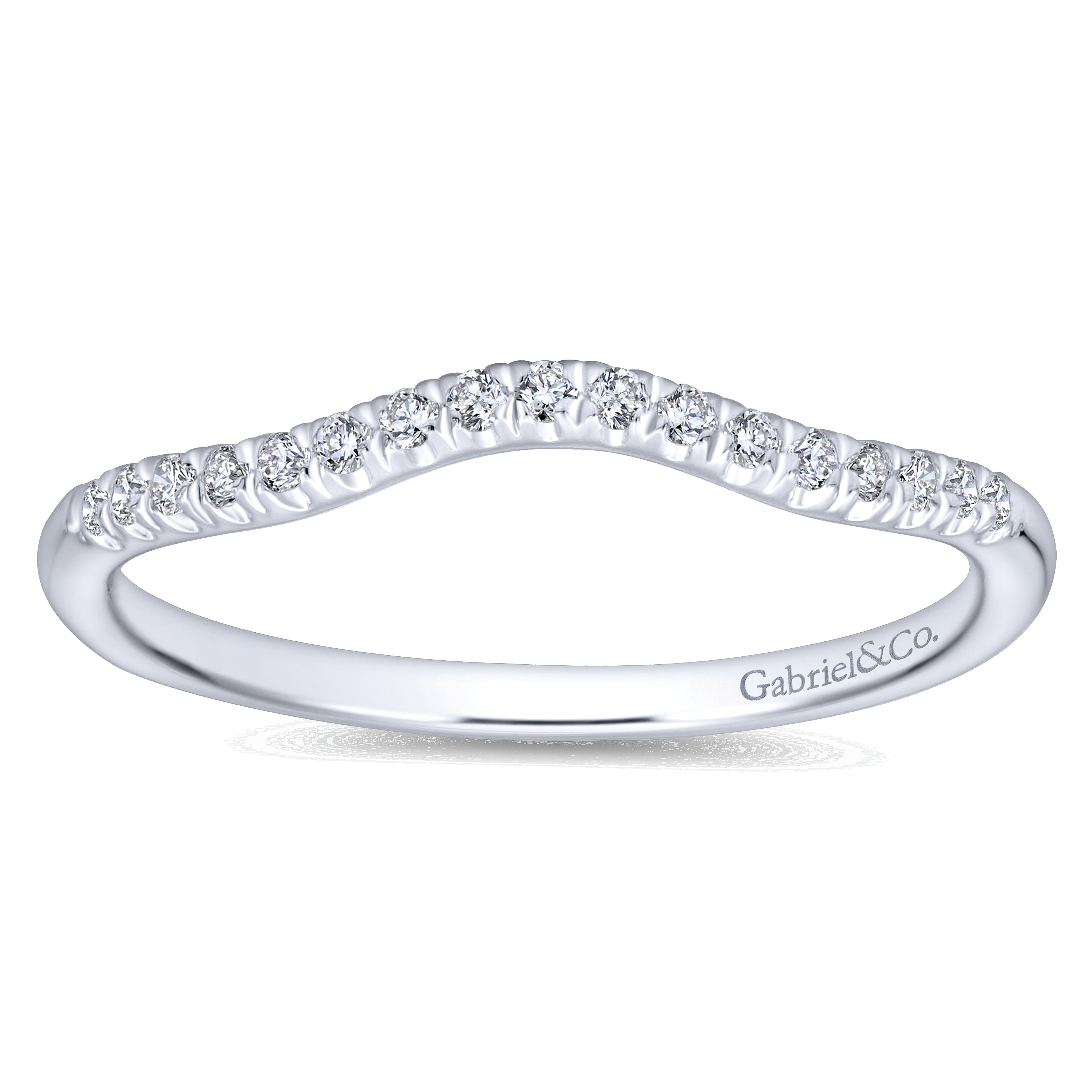 14k White Gold Diamond Straight Wedding Band angle 5 14k White Gold Diamond Straight Wedding Band angle 5