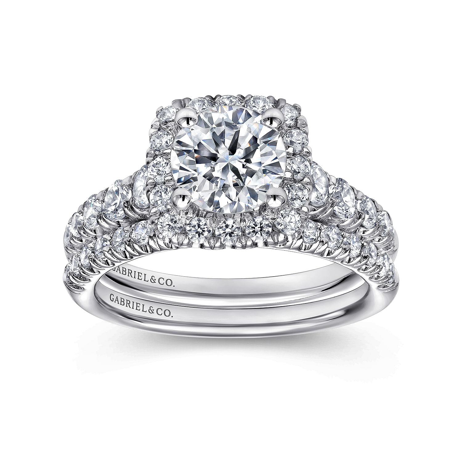 14k White Gold Diamond Straight Wedding Band angle 4 14k White Gold Diamond Straight Wedding Band angle 4