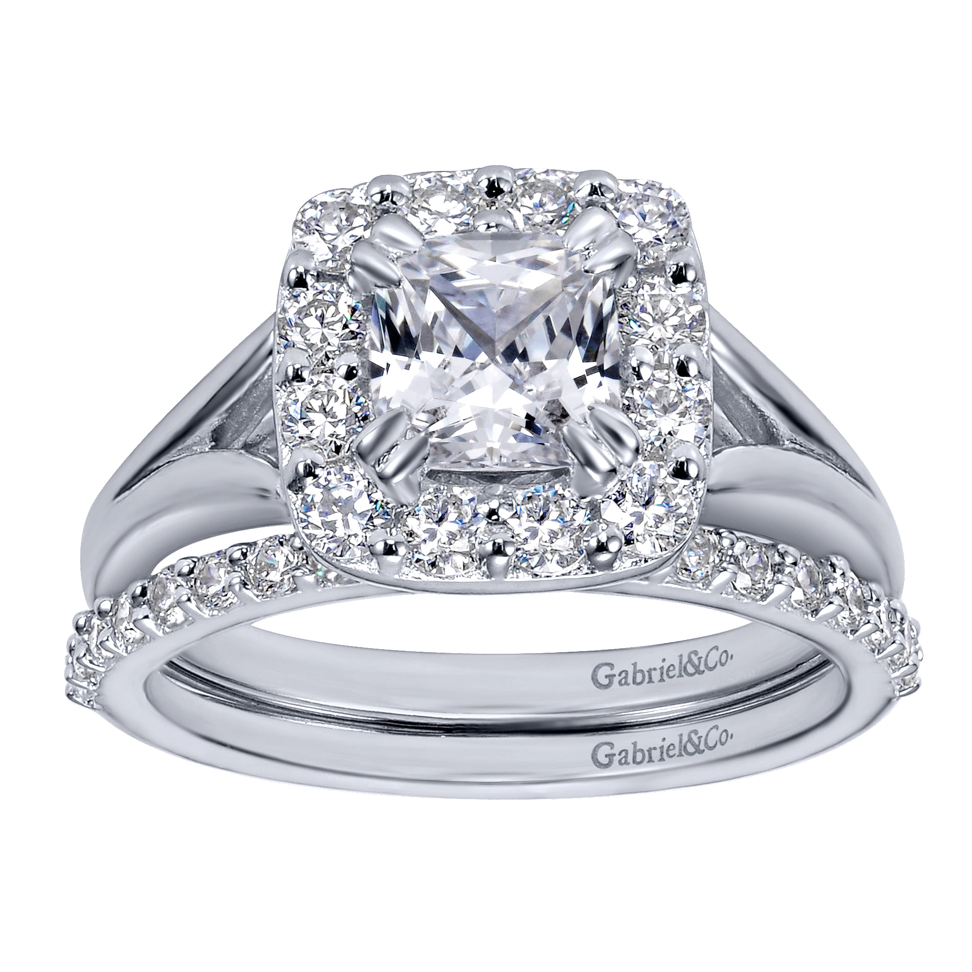 14k White Gold Diamond Straight Wedding Band angle 4 14k White Gold Diamond Straight Wedding Band angle 4