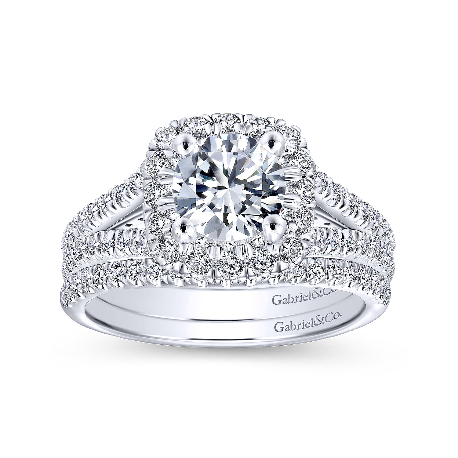 14k White Gold Diamond Straight Wedding Band angle 4 14k White Gold Diamond Straight Wedding Band angle 4
