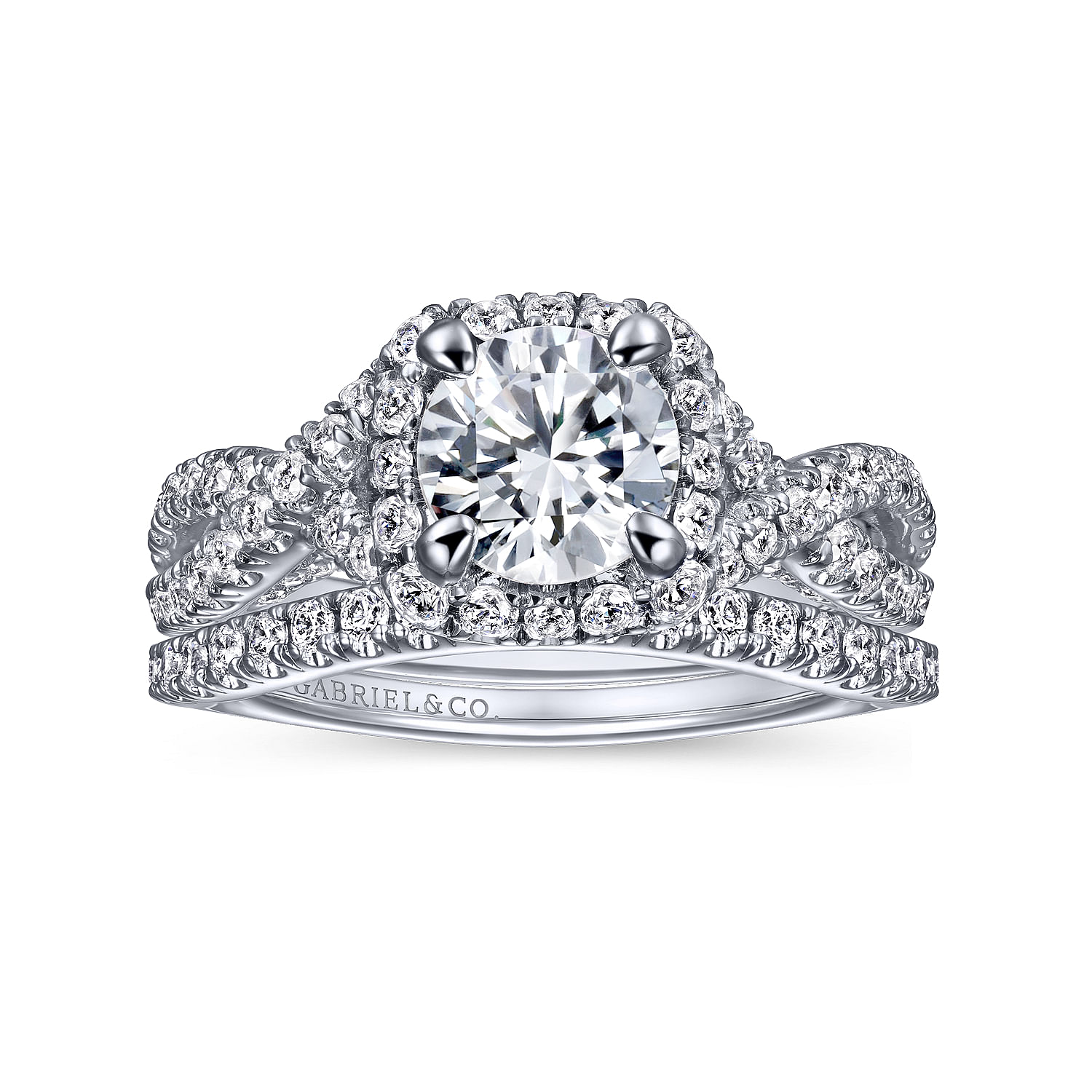 14k White Gold Diamond Straight Wedding Band angle 4 14k White Gold Diamond Straight Wedding Band angle 4