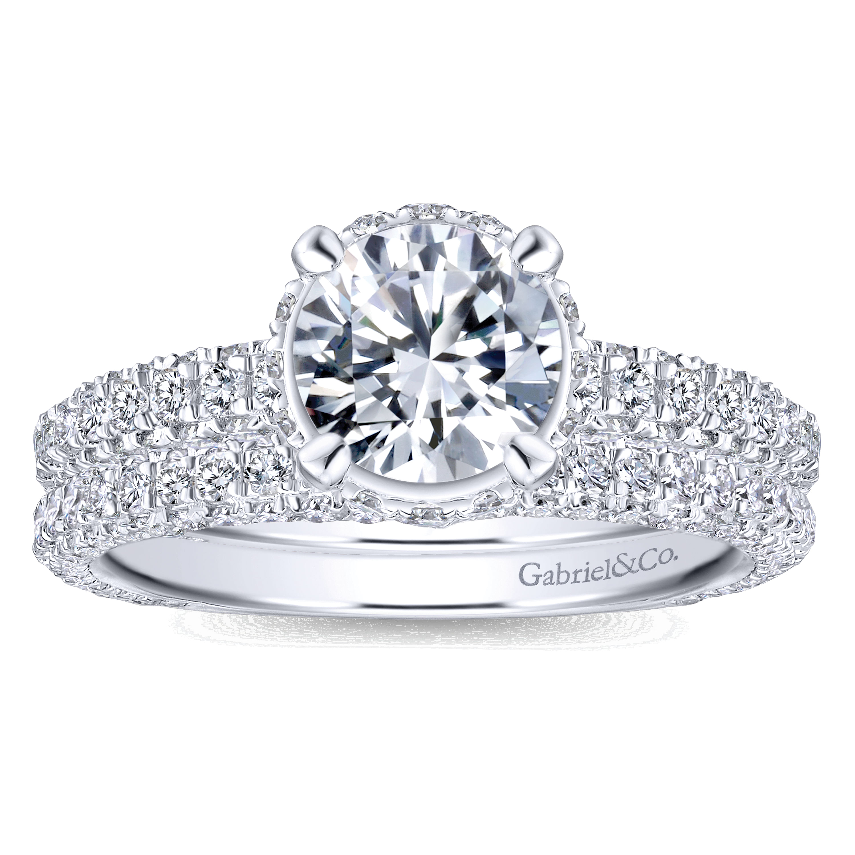 14k White Gold Diamond Straight Wedding Band angle 4 14k White Gold Diamond Straight Wedding Band angle 4