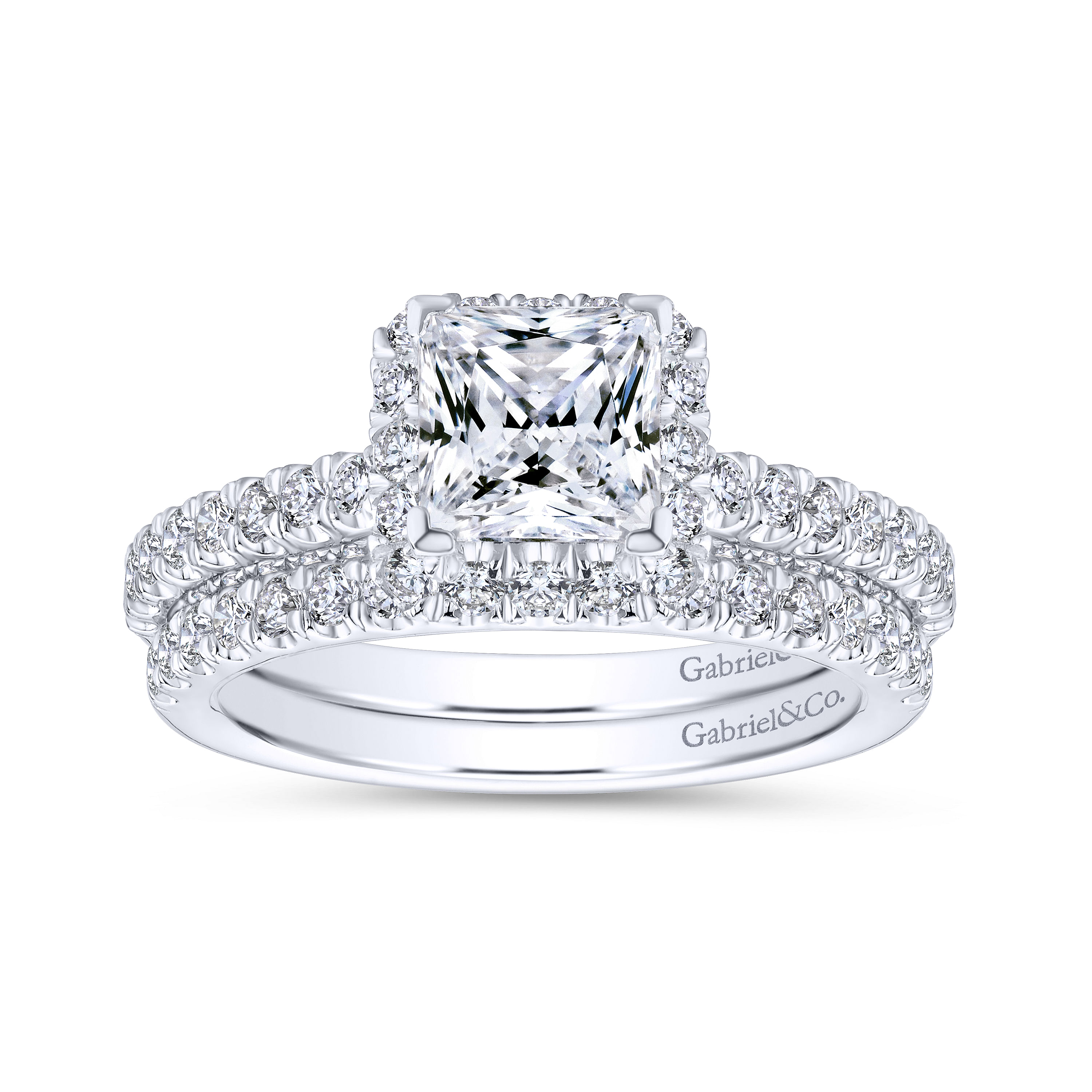 14k White Gold Diamond Straight Wedding Band angle 4 14k White Gold Diamond Straight Wedding Band angle 4