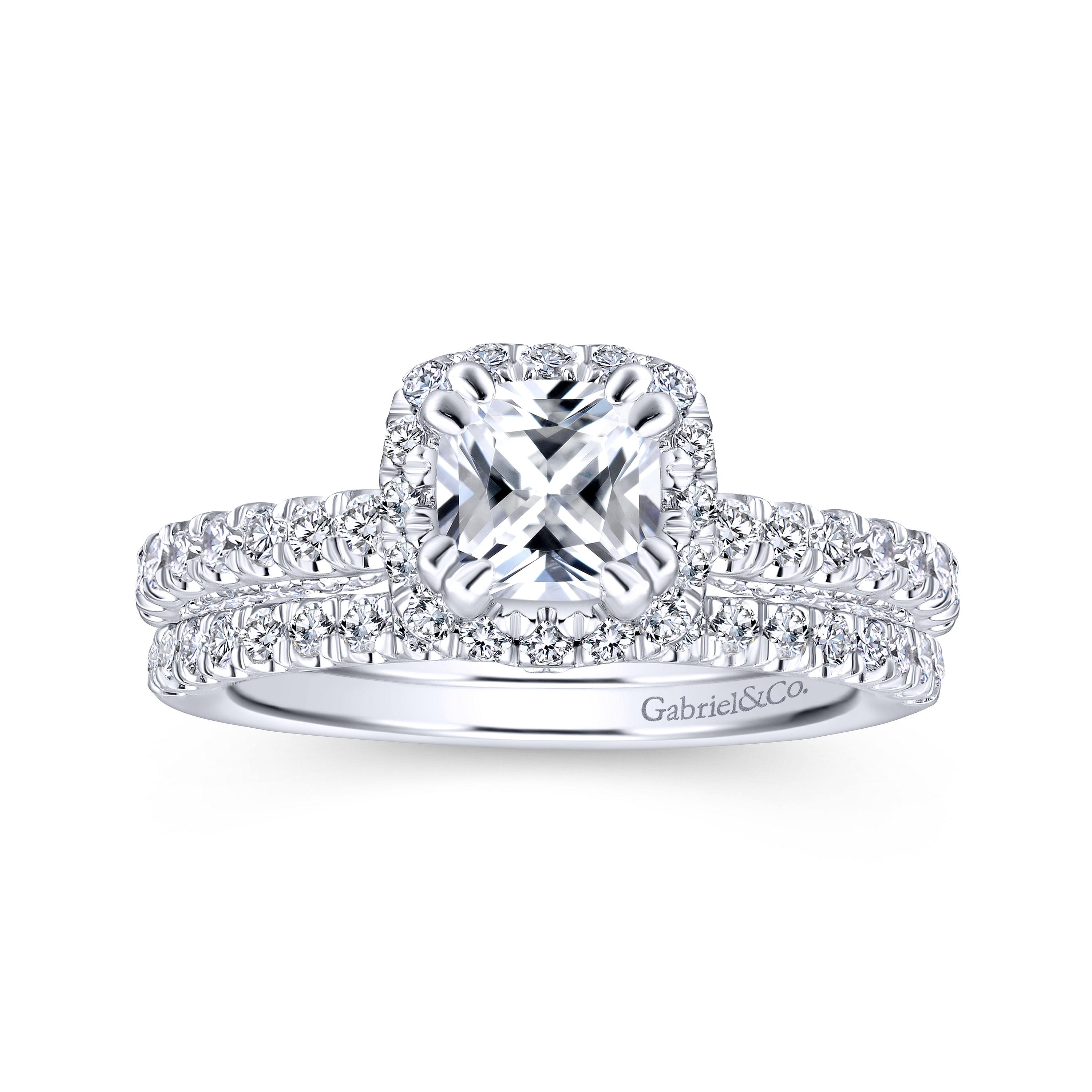 14k White Gold Diamond Straight Wedding Band angle 4 14k White Gold Diamond Straight Wedding Band angle 4