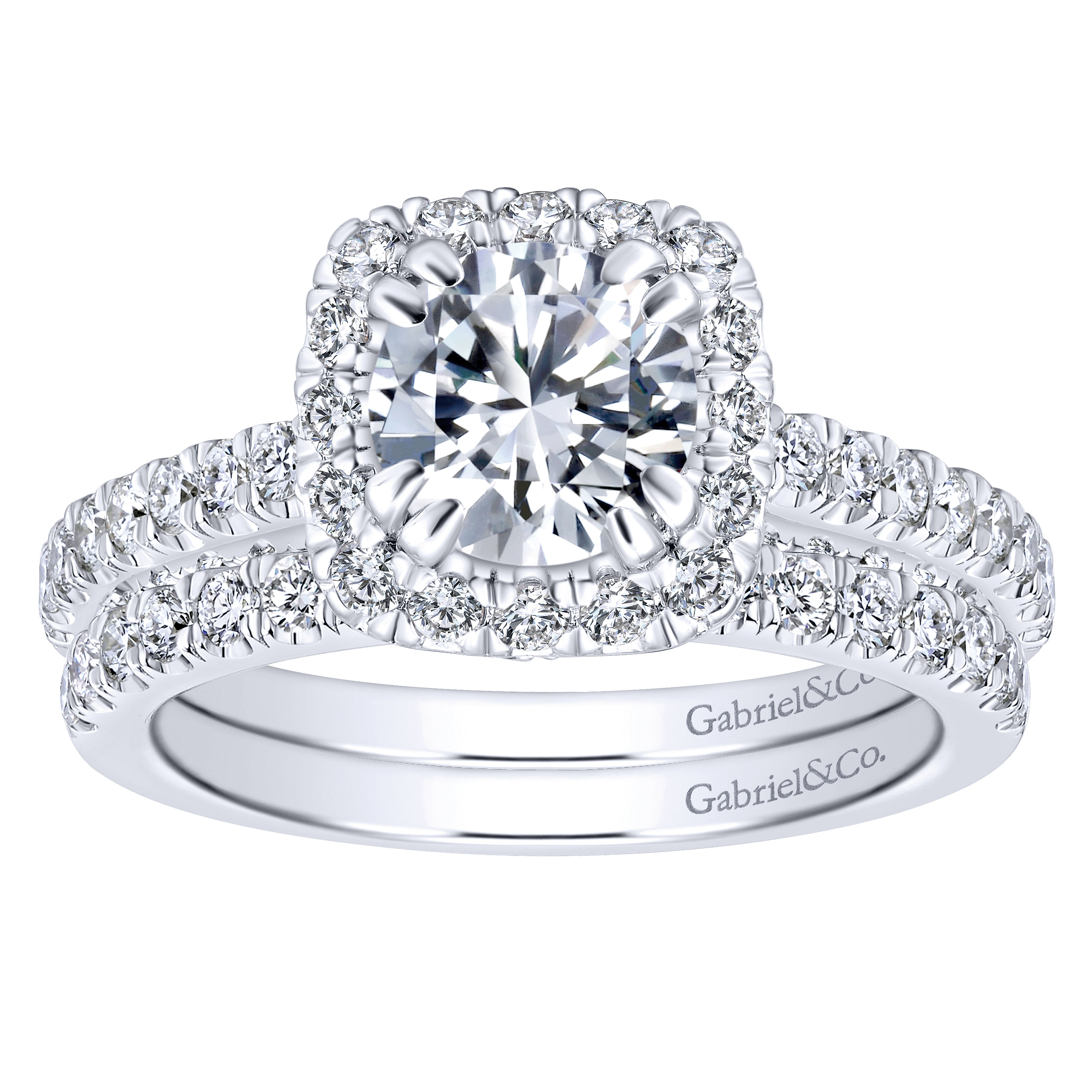 14k White Gold Diamond Straight Wedding Band angle 4 14k White Gold Diamond Straight Wedding Band angle 4