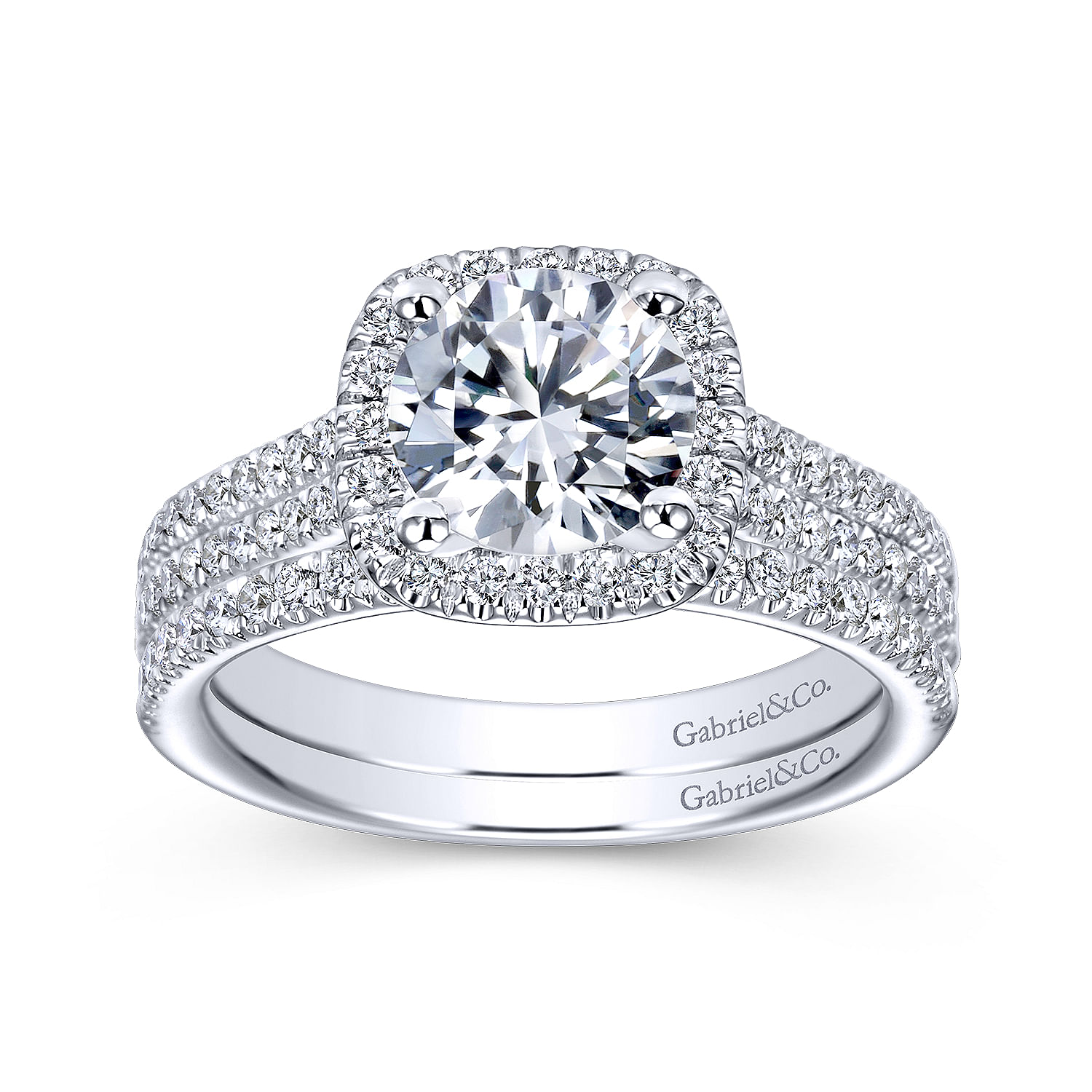 14k White Gold Diamond Straight Wedding Band angle 4 14k White Gold Diamond Straight Wedding Band angle 4