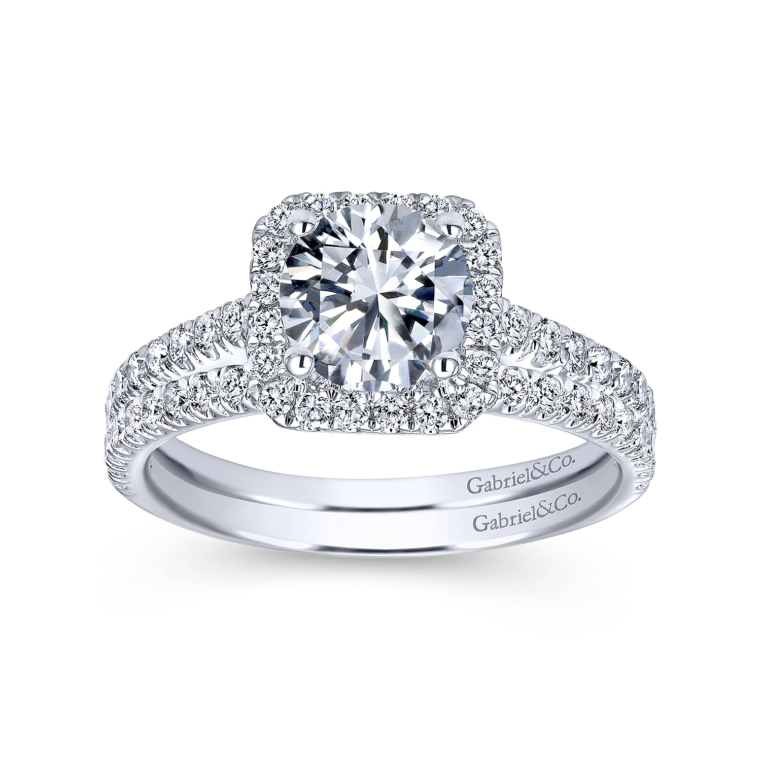 14k White Gold Diamond Straight Wedding Band angle 4 14k White Gold Diamond Straight Wedding Band angle 4