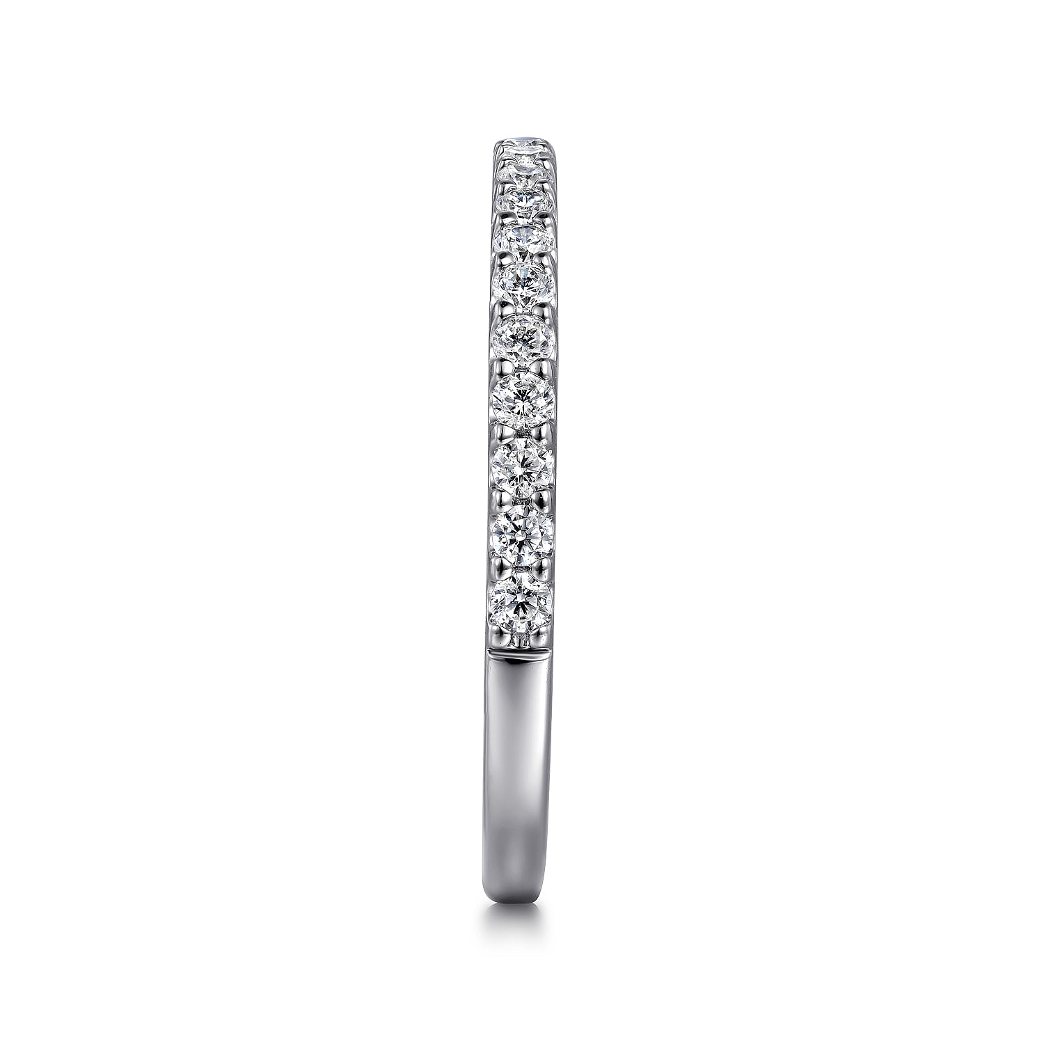 14k White Gold Diamond Straight Wedding Band angle 5 14k White Gold Diamond Straight Wedding Band angle 5