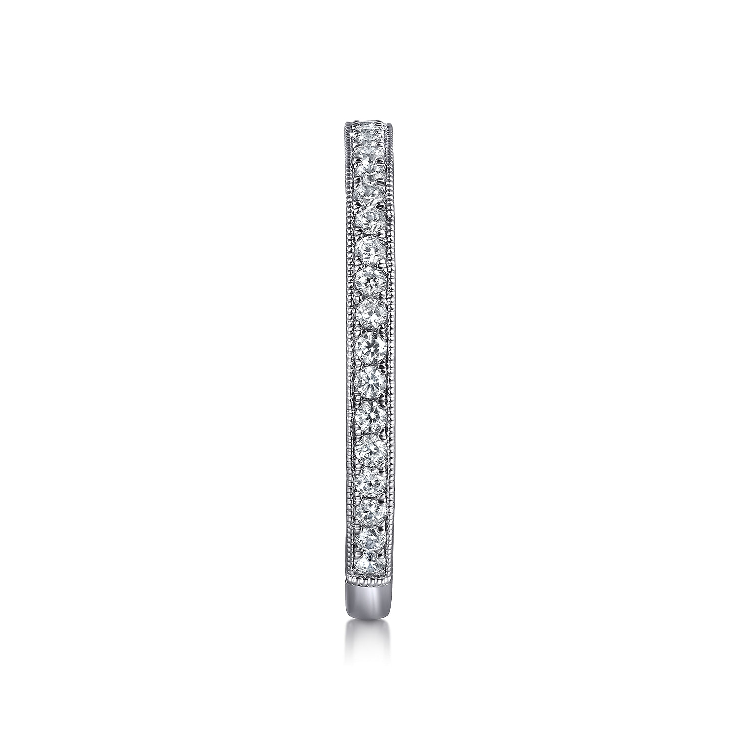14k White Gold Diamond Straight Wedding Band angle 5 14k White Gold Diamond Straight Wedding Band angle 5